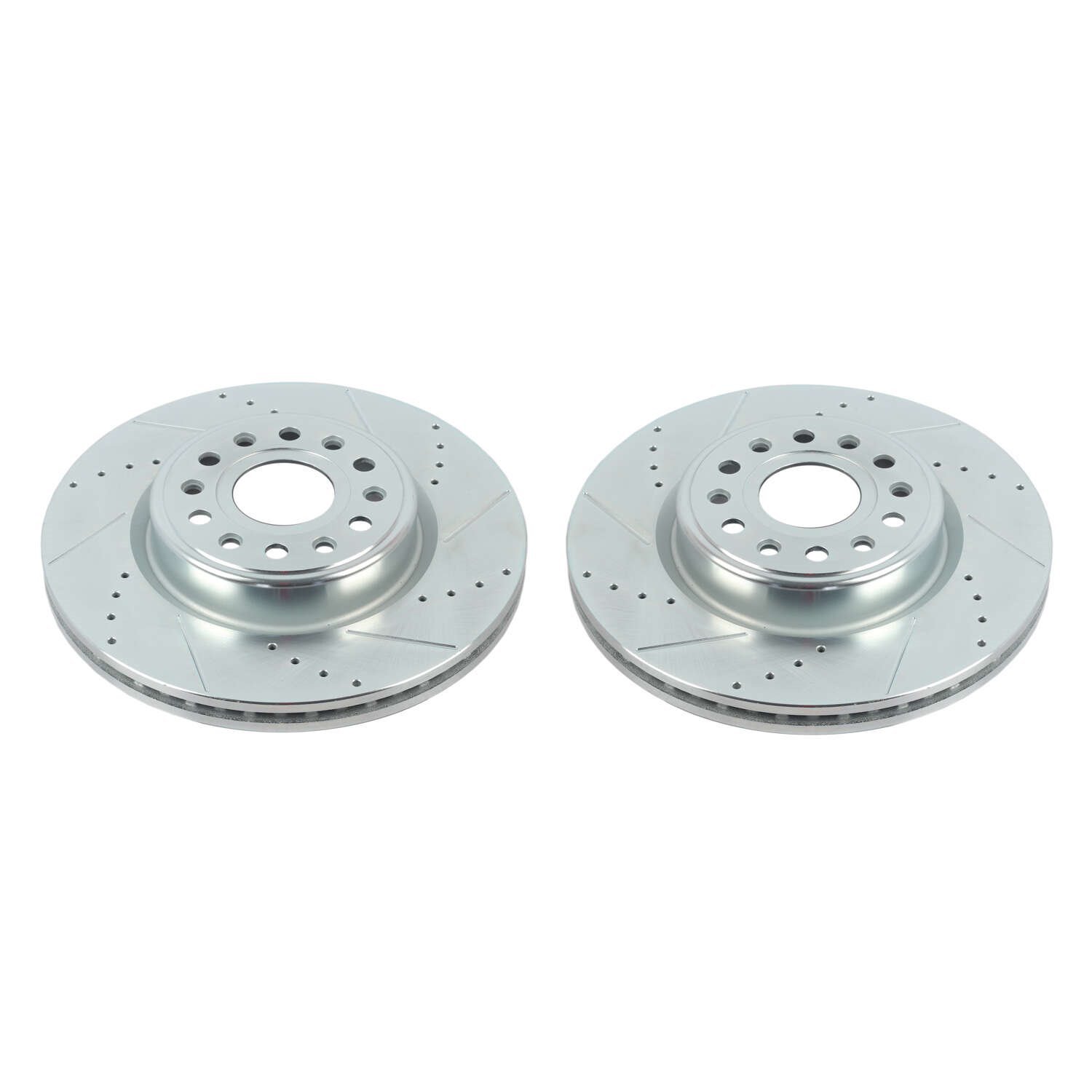 AR86004XPR Evolution Drilled and Slotted Front Brake Rotors, Fits Select Ram 1500