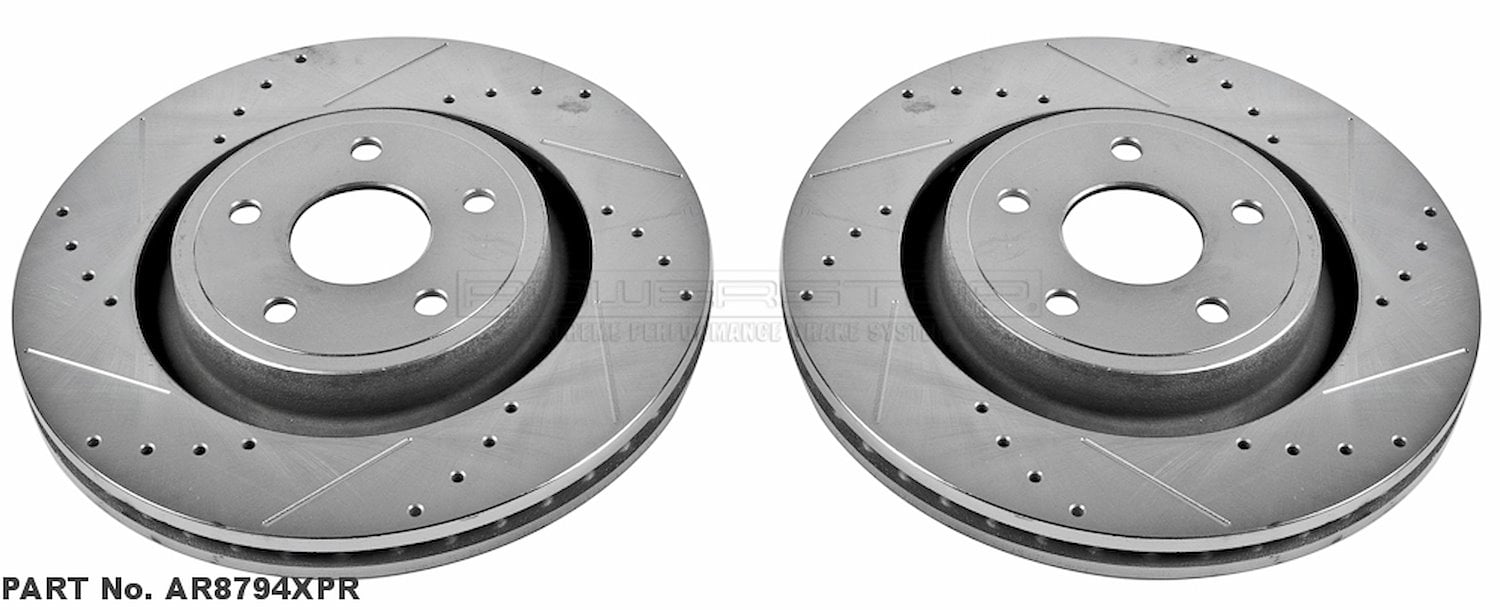 Cross-Drilled and Slotted Brake Rotors Front