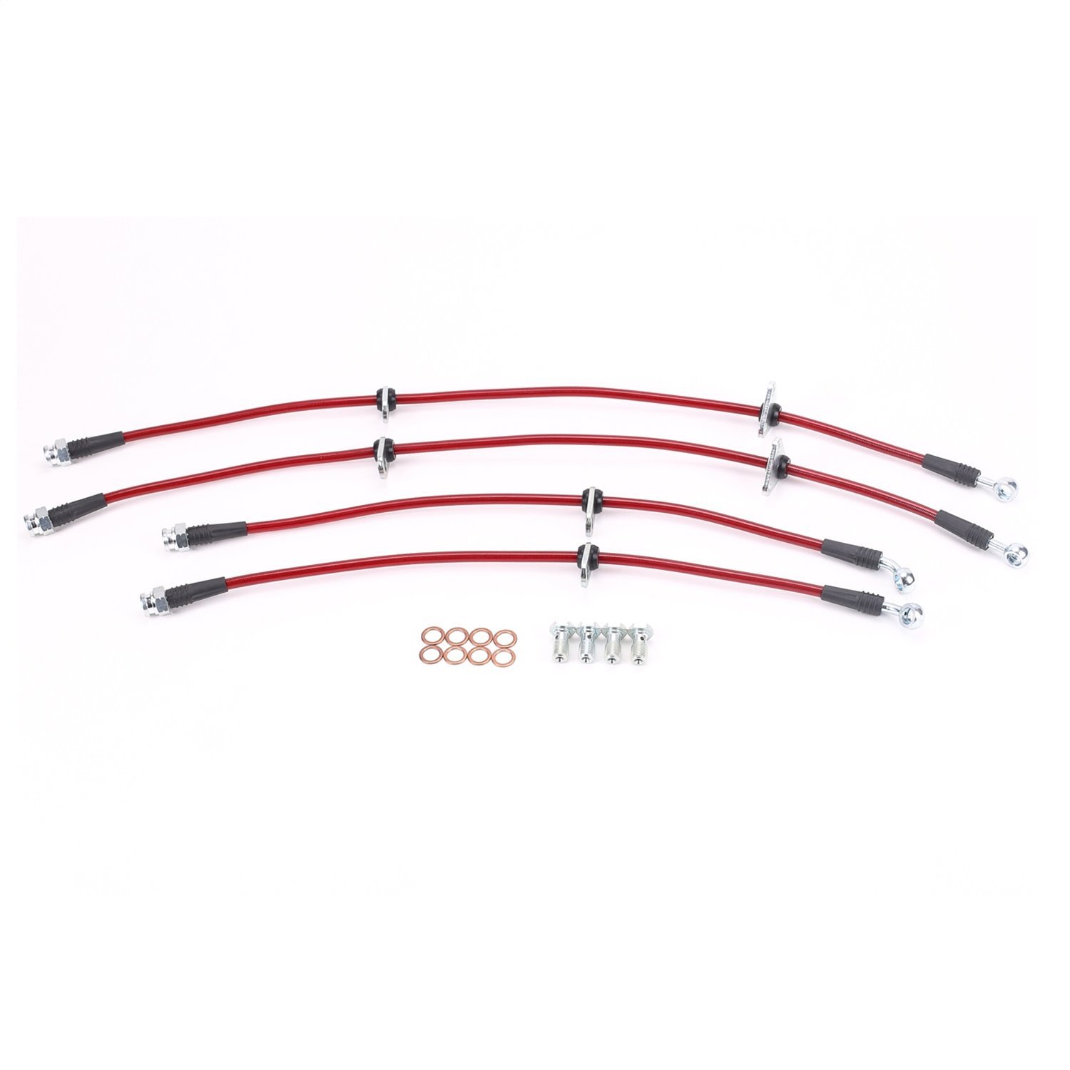 Power Stop BH00018 Stainless Steel Brake Hose Kit-Front & Rear 