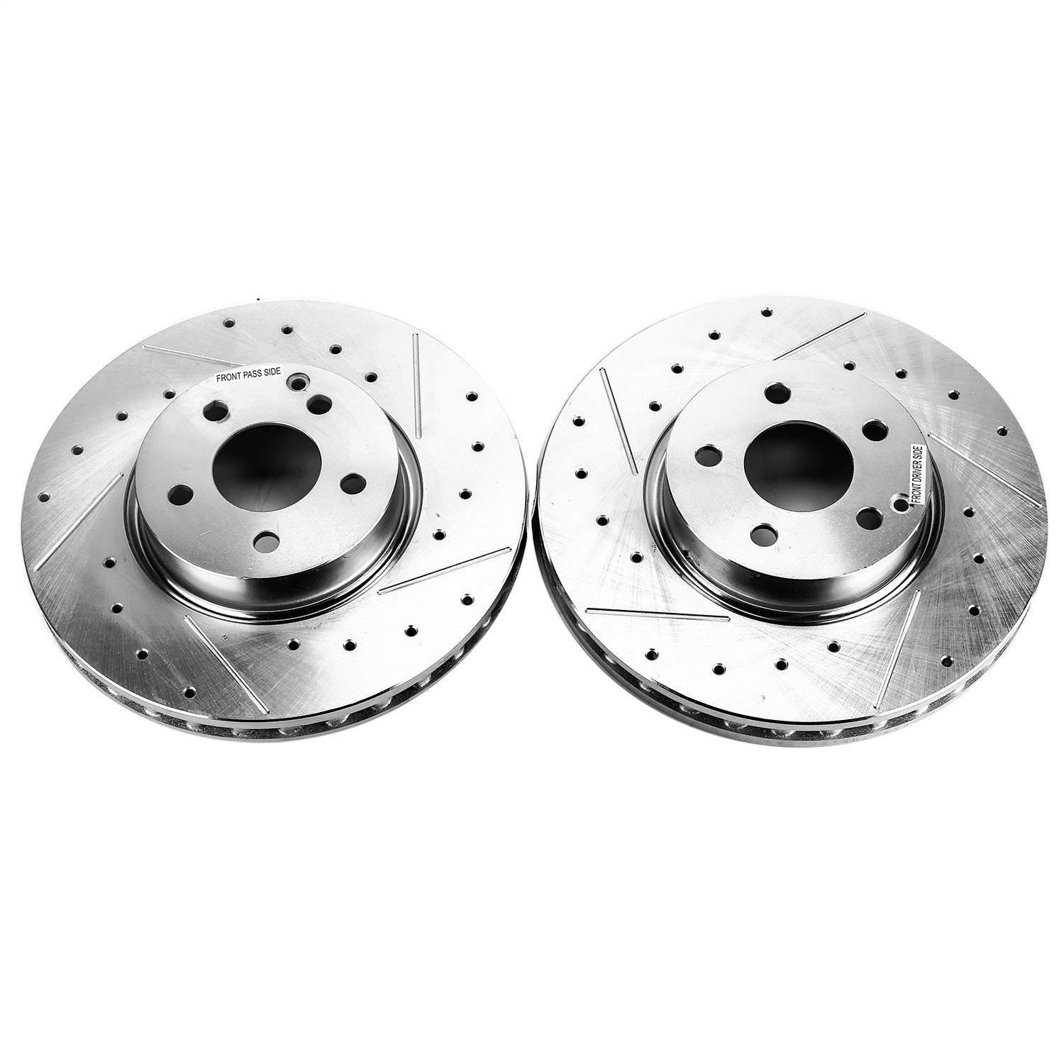 Drilled And Slotted Front Brake Rotors Fits Select Late Model Audi Models