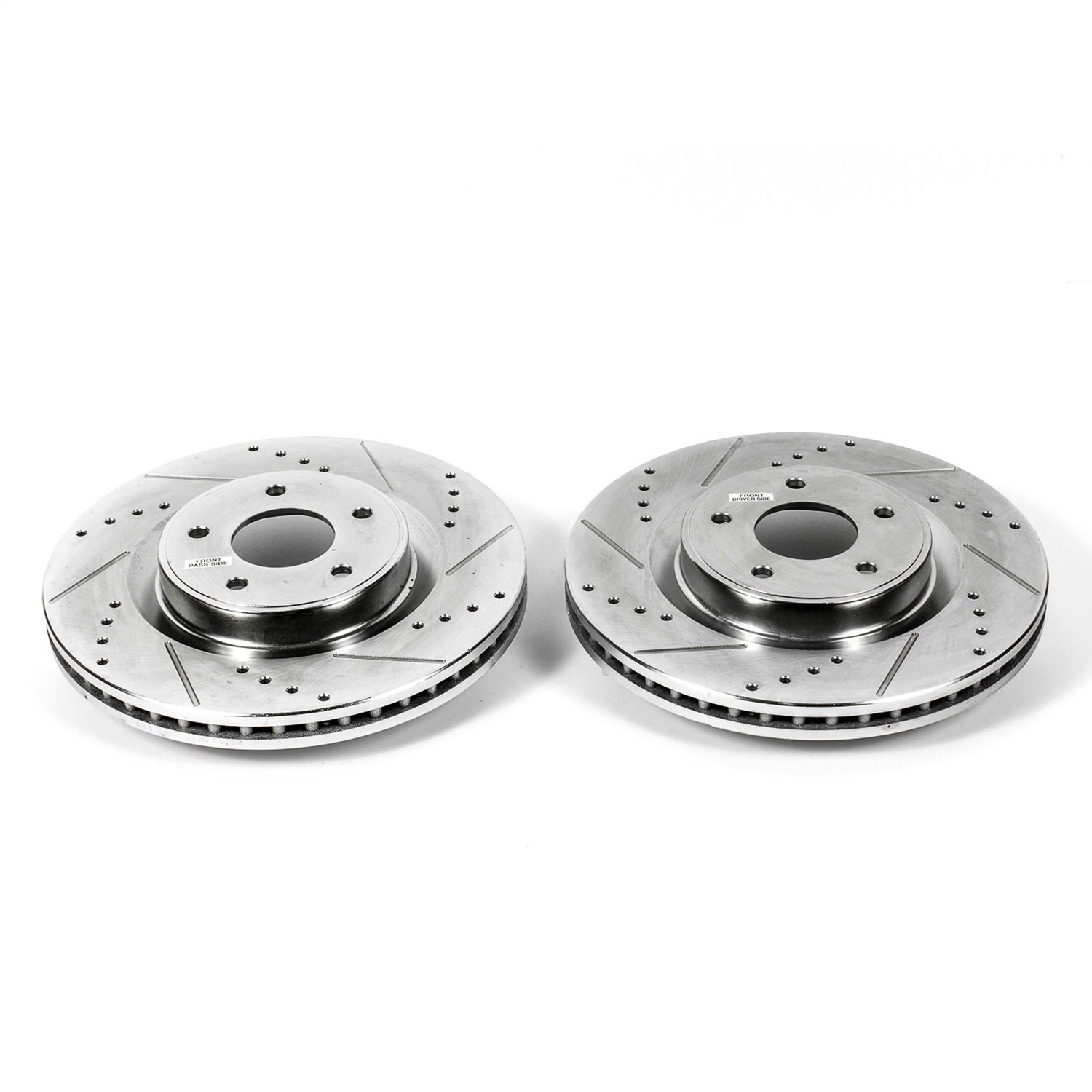 Cross-Drilled and Slotted Brake Rotors Front Highest Quality G3000 Grade Casting Blanks Zinc-Plated