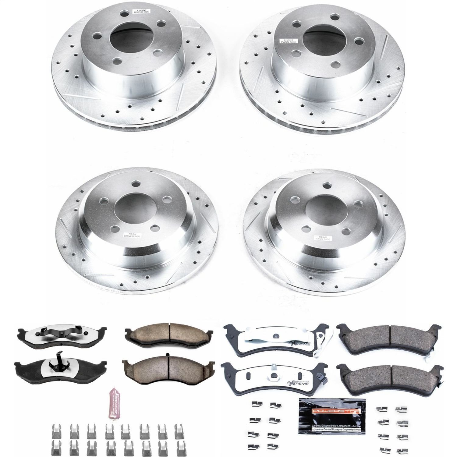 Truck and Towing Z36 Brake Pad & Rotor Kit Cross-Drilled/Slotted Rotors