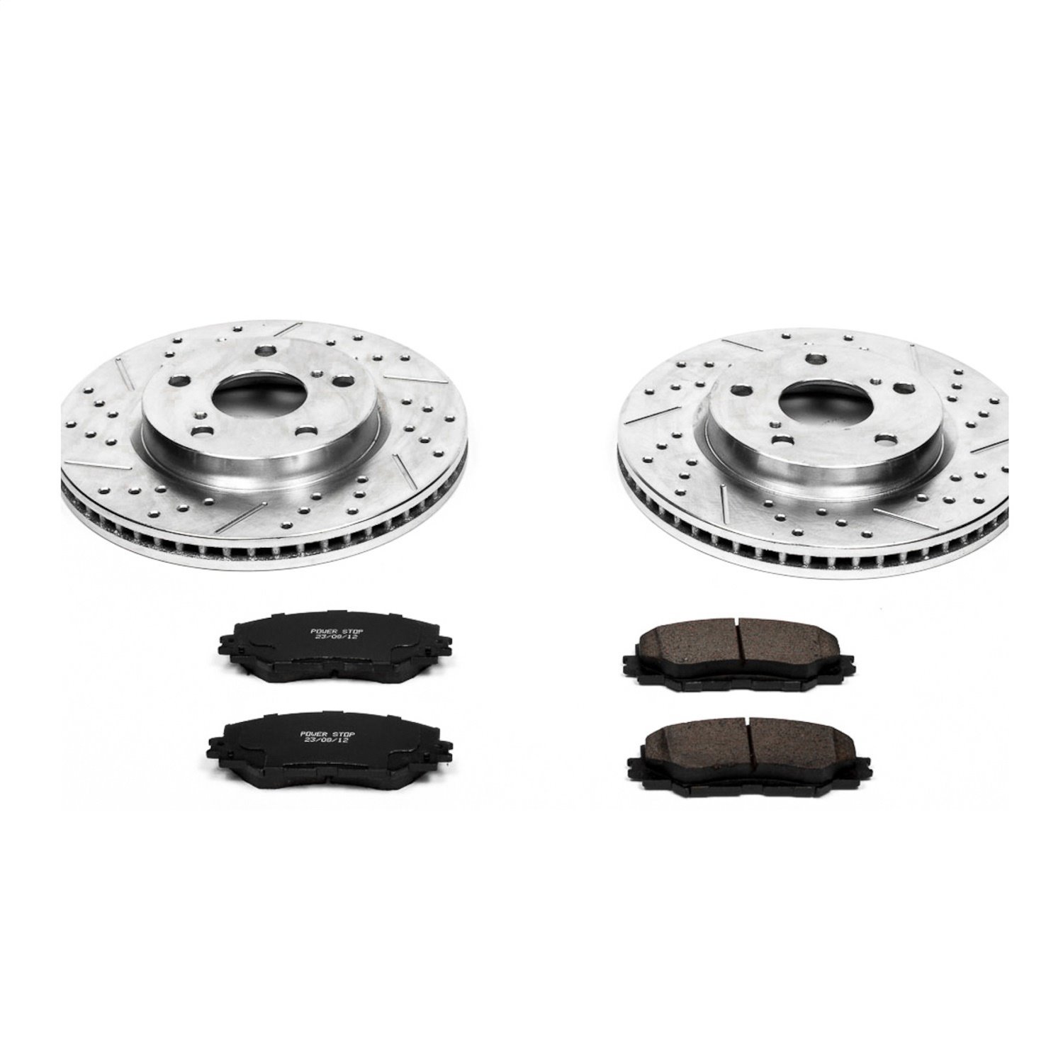 Power Stop K1236 Front Z23 Evolution Brake Kit with Drilled/Slotted Rotors and Ceramic Brake Pads 