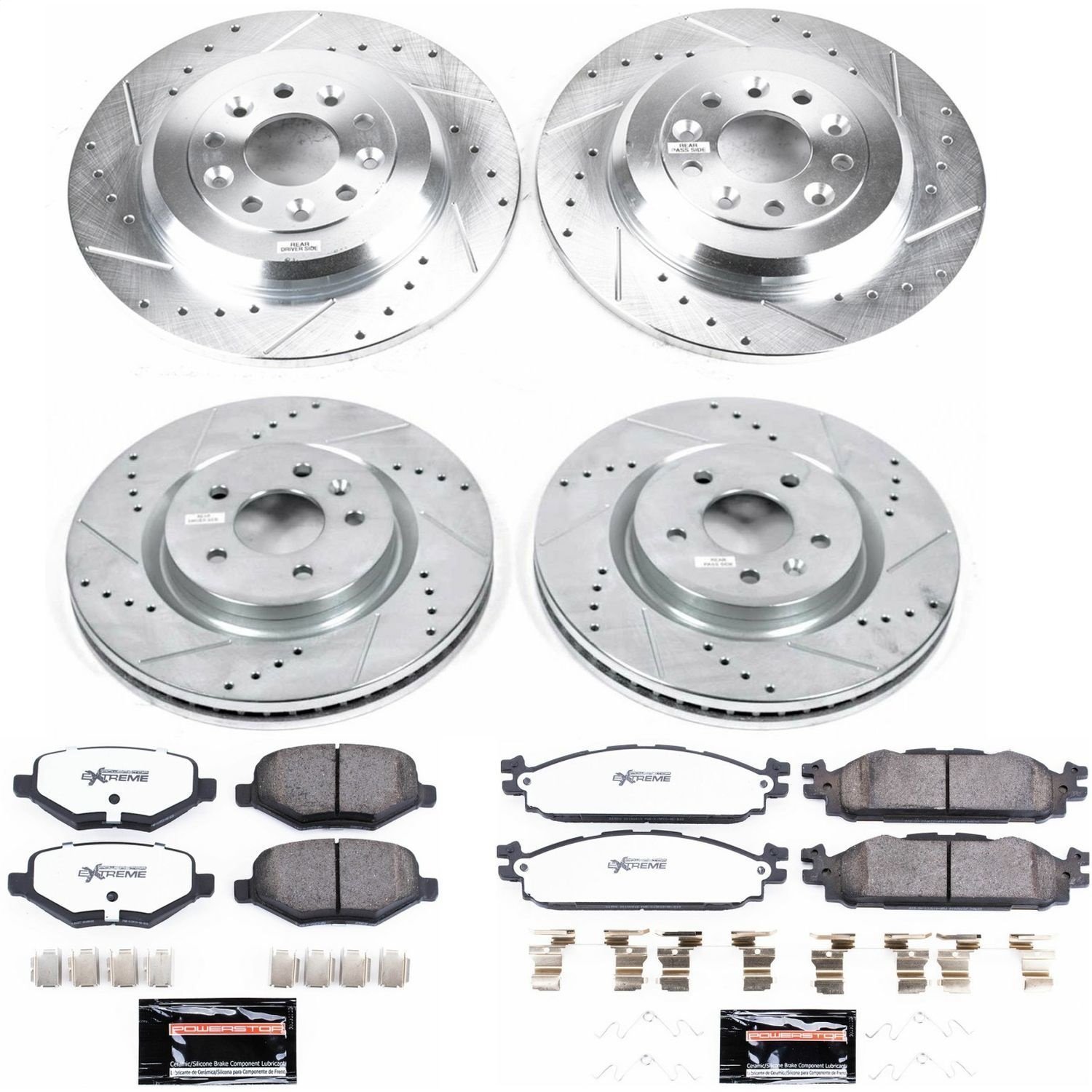 Z36 Truck and Tow Brake Pad and Rotor Kit Fits Select Late Model Ford, Lincoln Models [Front and Rear]