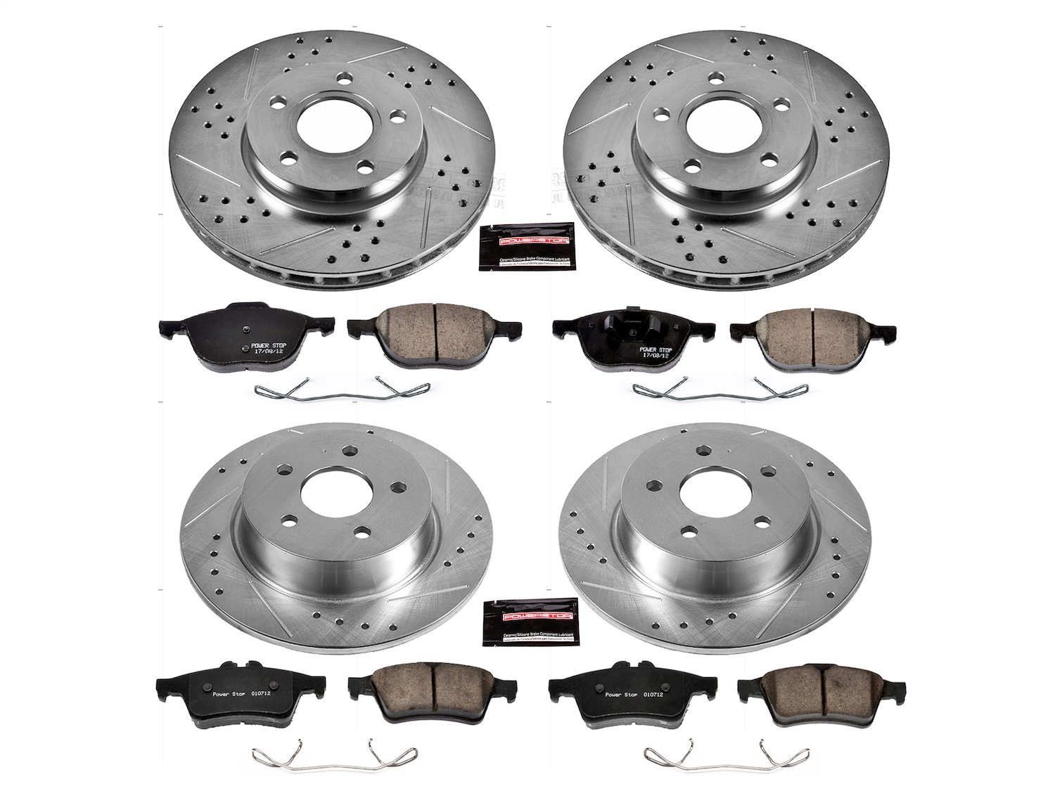 1 CLICK BRAKE KIT W/HDW Front & Rear 2013 FORD C-MAX/