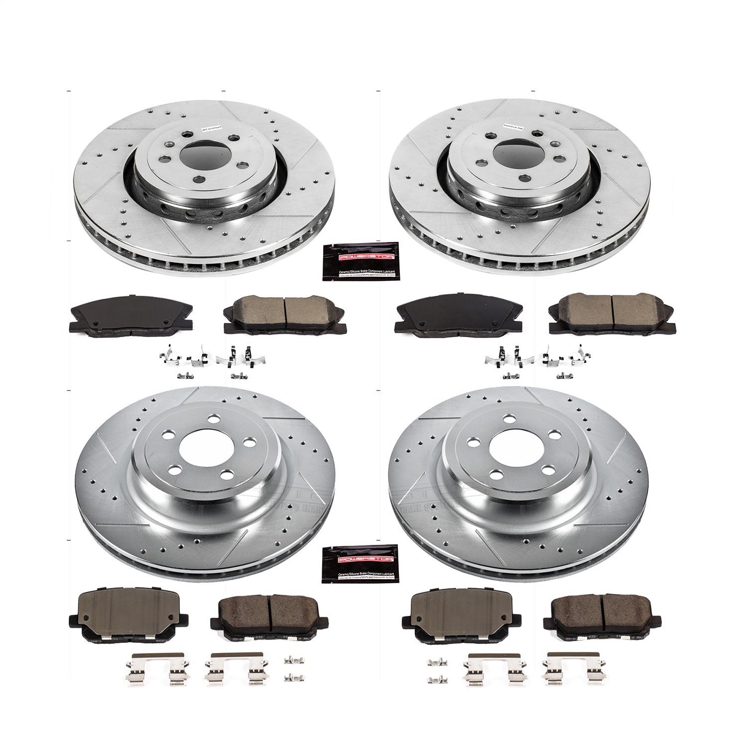 1 CLICK BRAKE KIT W/HDW Front & Rear 2014-2015 DODGE CHARGER/