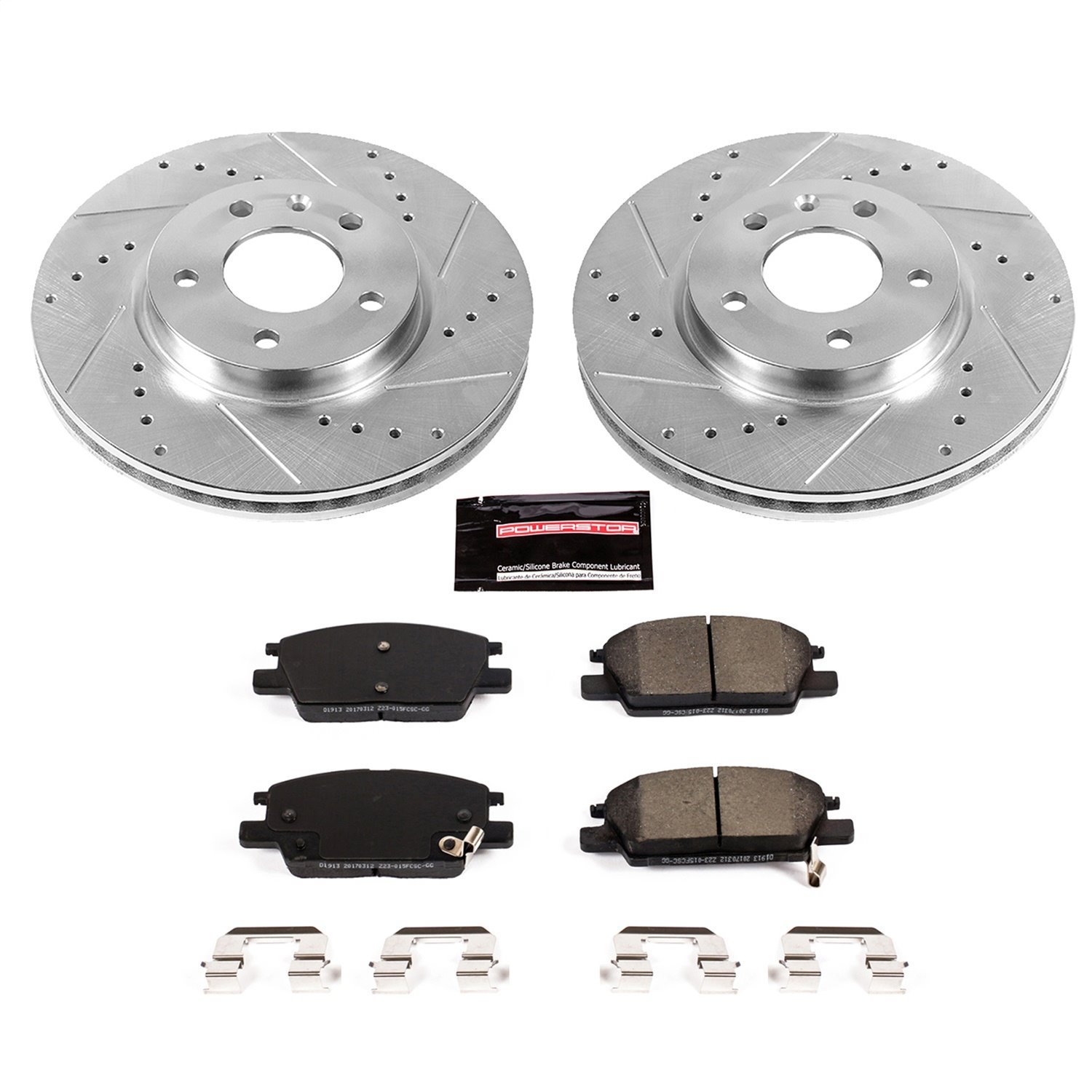 High Performance Brake Upgrade Kit Cross-Drilled and Slotted Rotors
