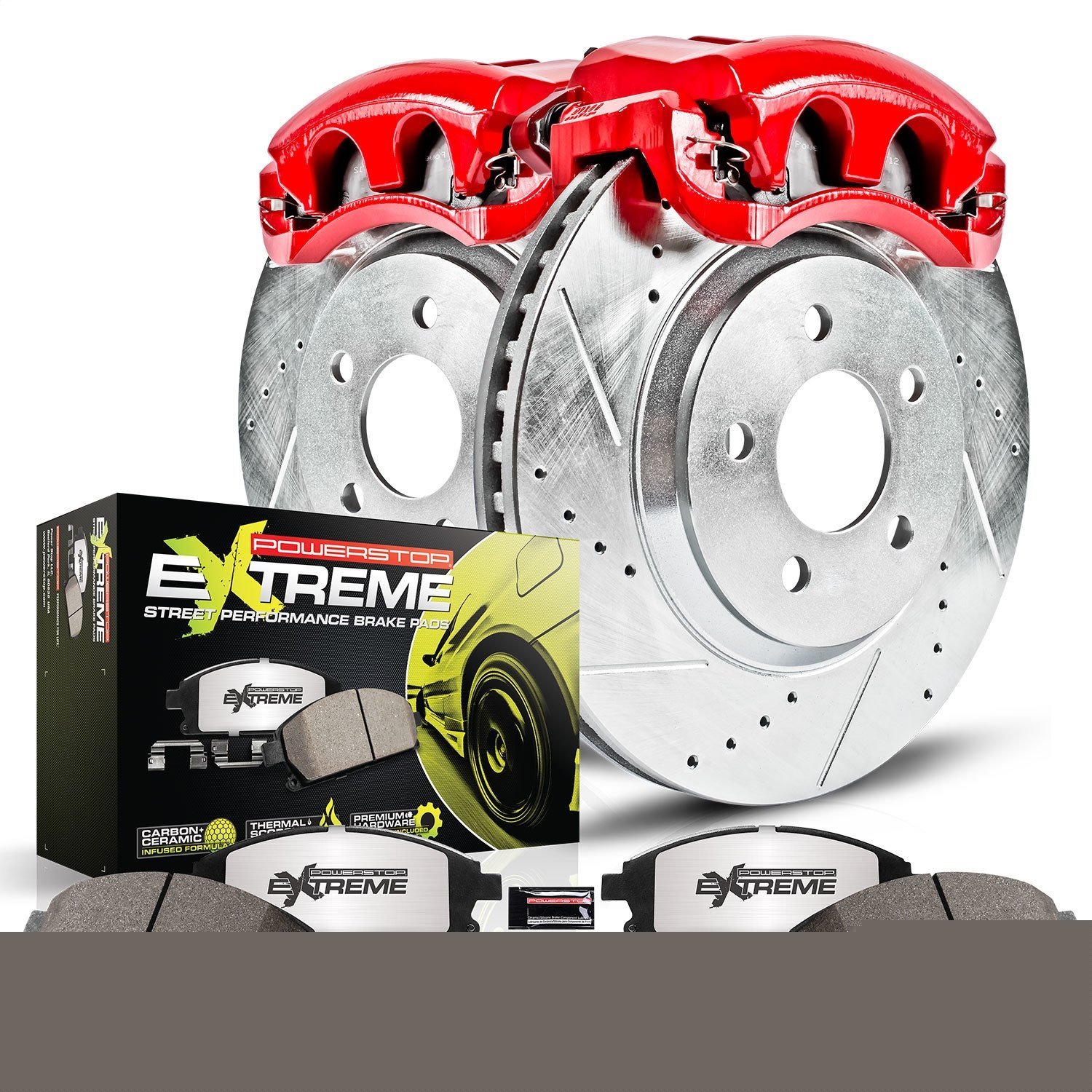Street Warrior Brake Upgrade Kit Cross-Drilled and Slotted Rotors Z26 Extreme Street Performance Bra