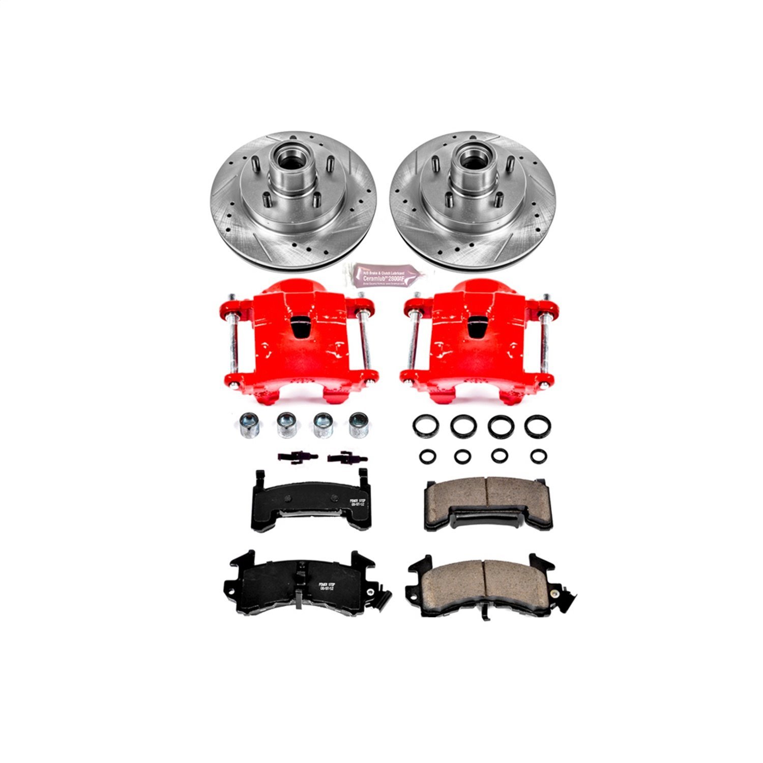 Brake Rotors and Brake Pads Power Stop TDSK1482 Track Day Spec Front Brake Kit 
