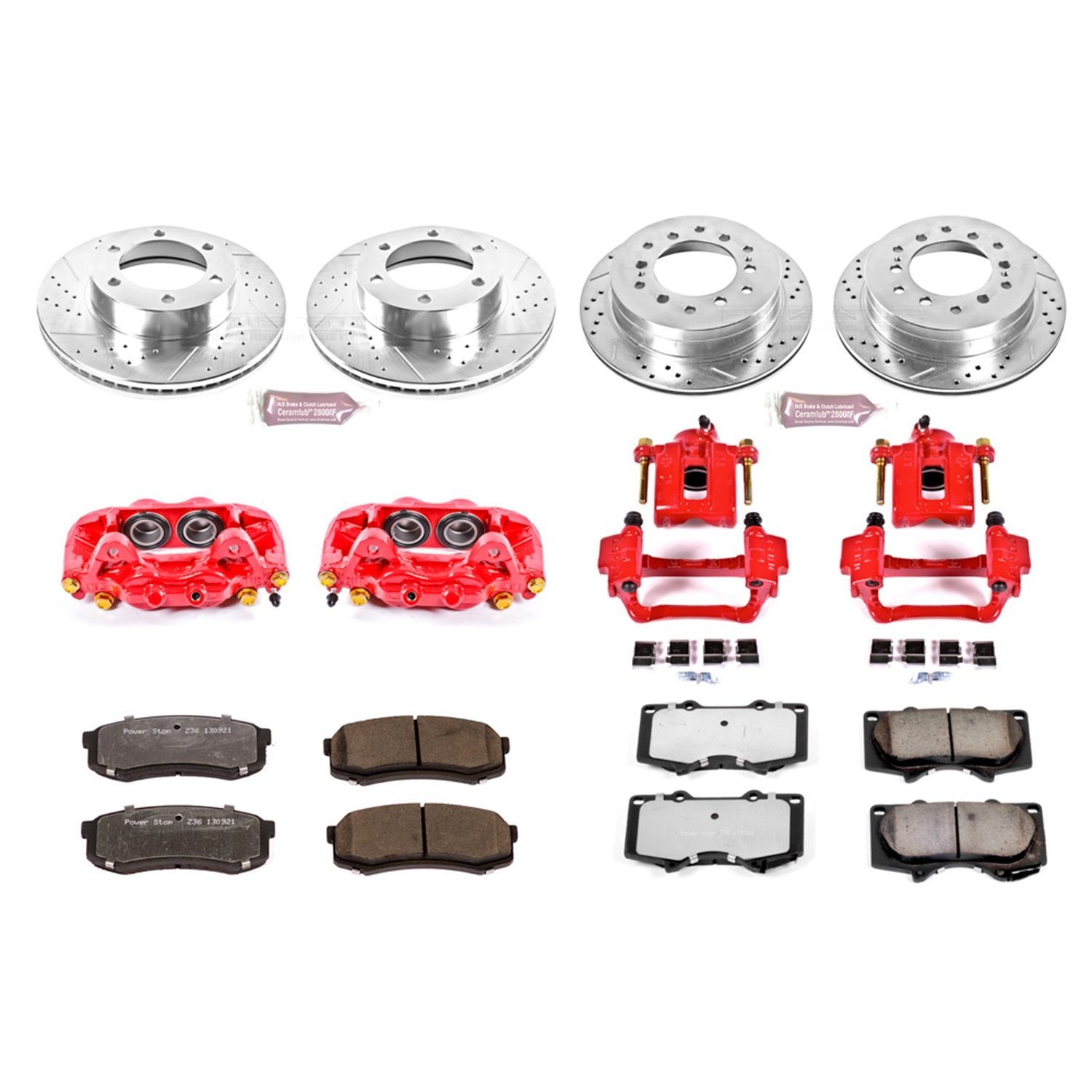Front Only Power Stop KC2071 1-Click Performance Brake Kit with Calipers 
