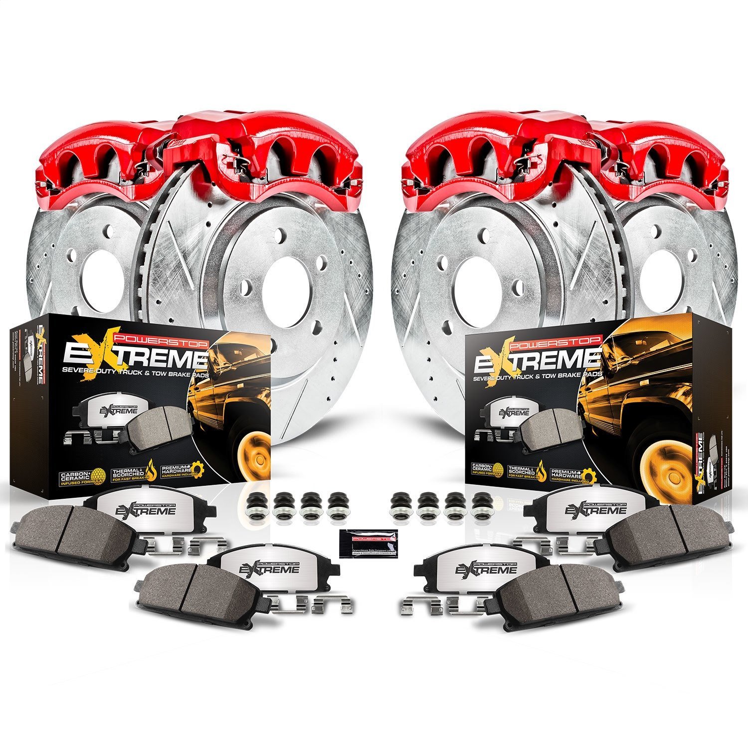 Truck and Towing Z36 Brake Upgrade Kit Cross-Drilled and Slotted Rotors Z36 Carbon Ceramic Brake Pad