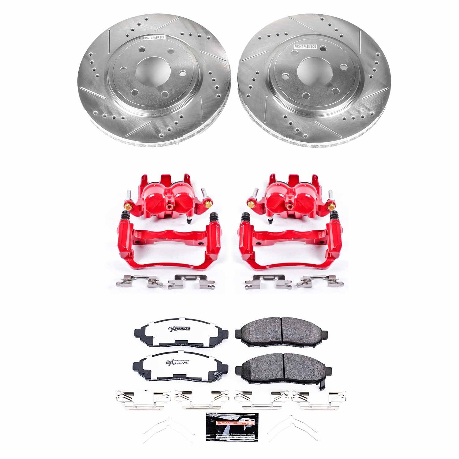 Z36 Extreme Performance Truck And Tow 1-Click Front Brake Kit w/Calipers for Late Model Nissan Frontier