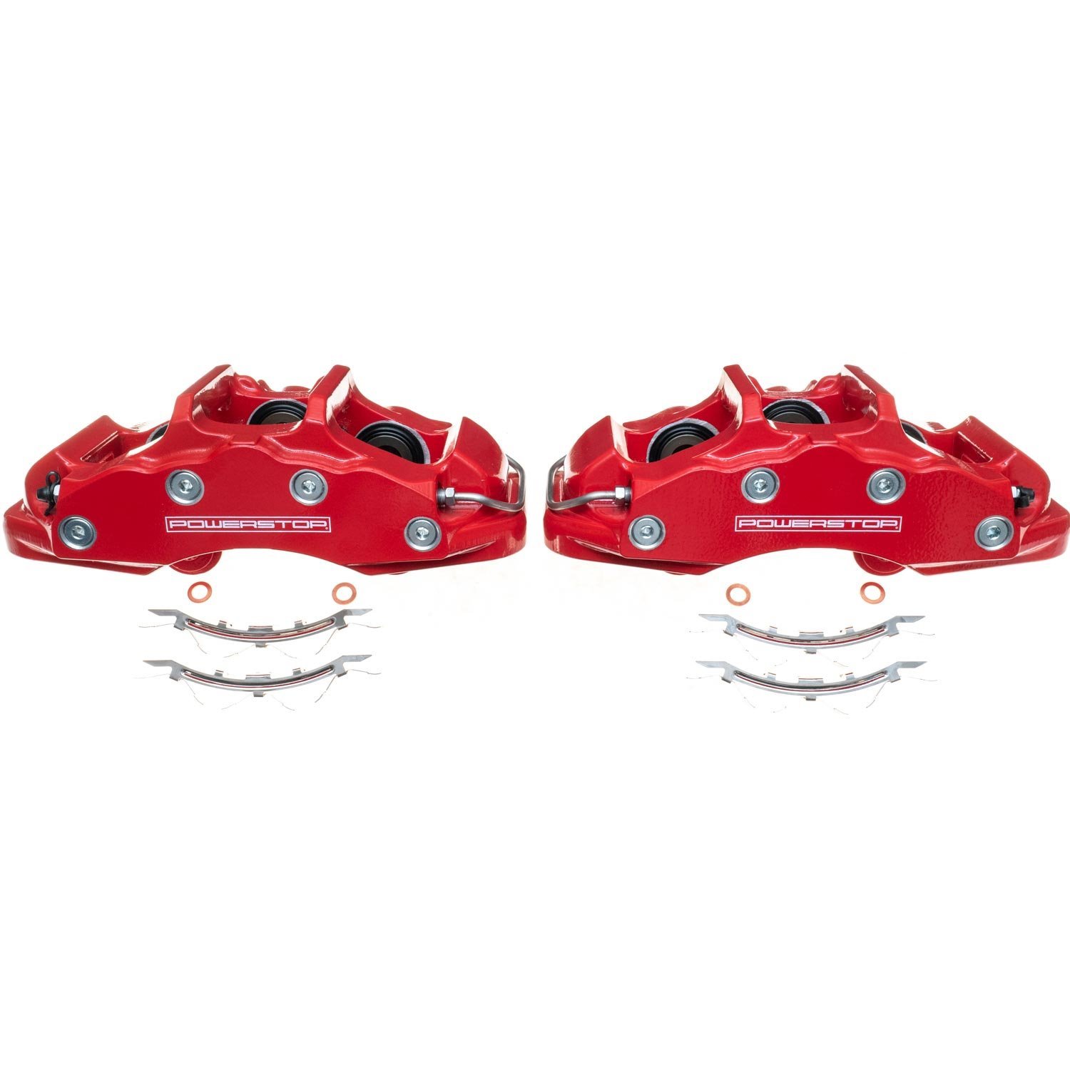 S15042 Front Brake Calipers, 2006-2013 Chevy Corvette Z06 [Red Powder-Coated]