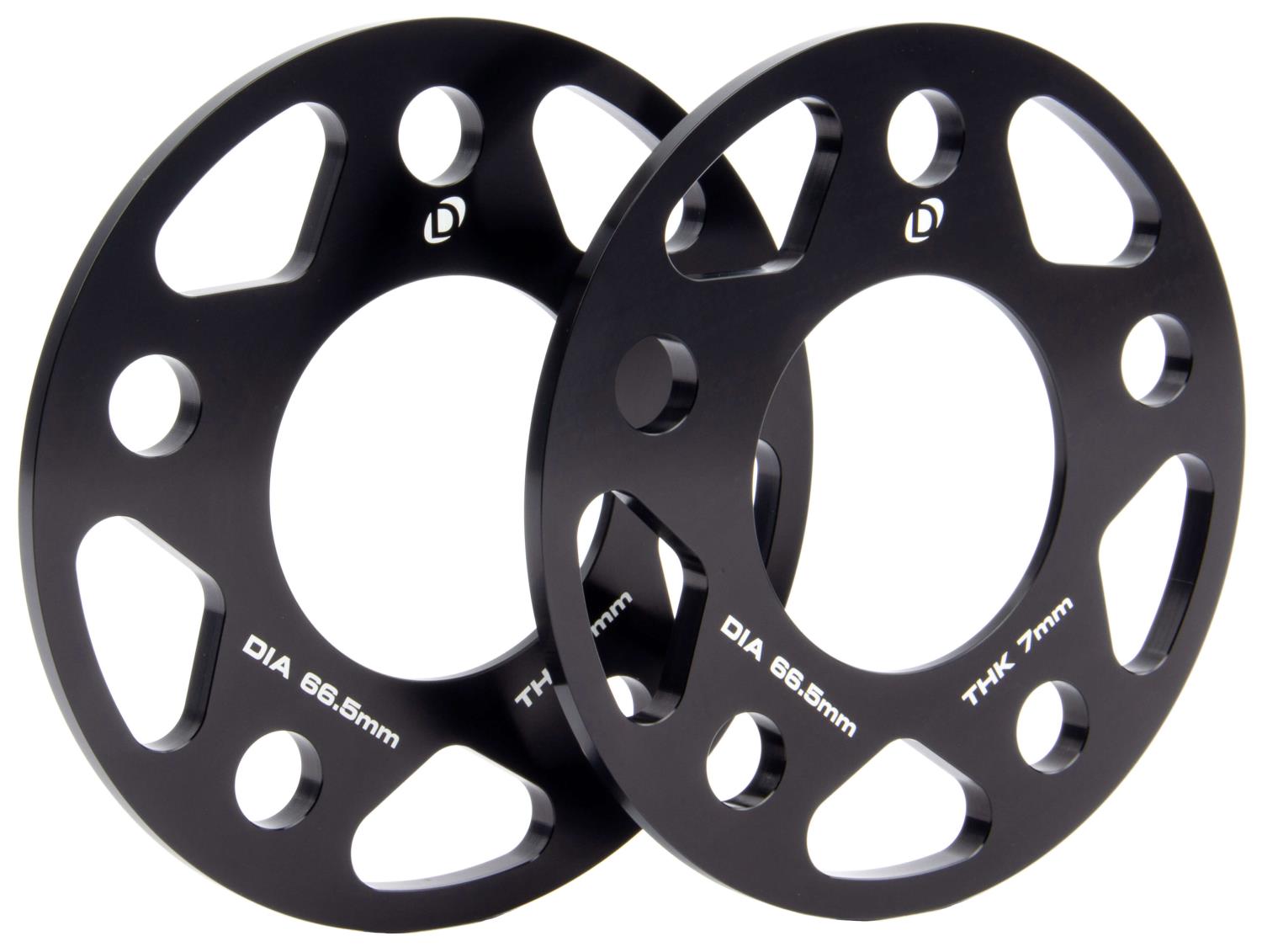 Machined Aluminum Wheel Spacers [7 mm Thick] for Select Late-Model BMW Cars/SUVs, Mini Cooper, Toyota GR Supra  [Black]