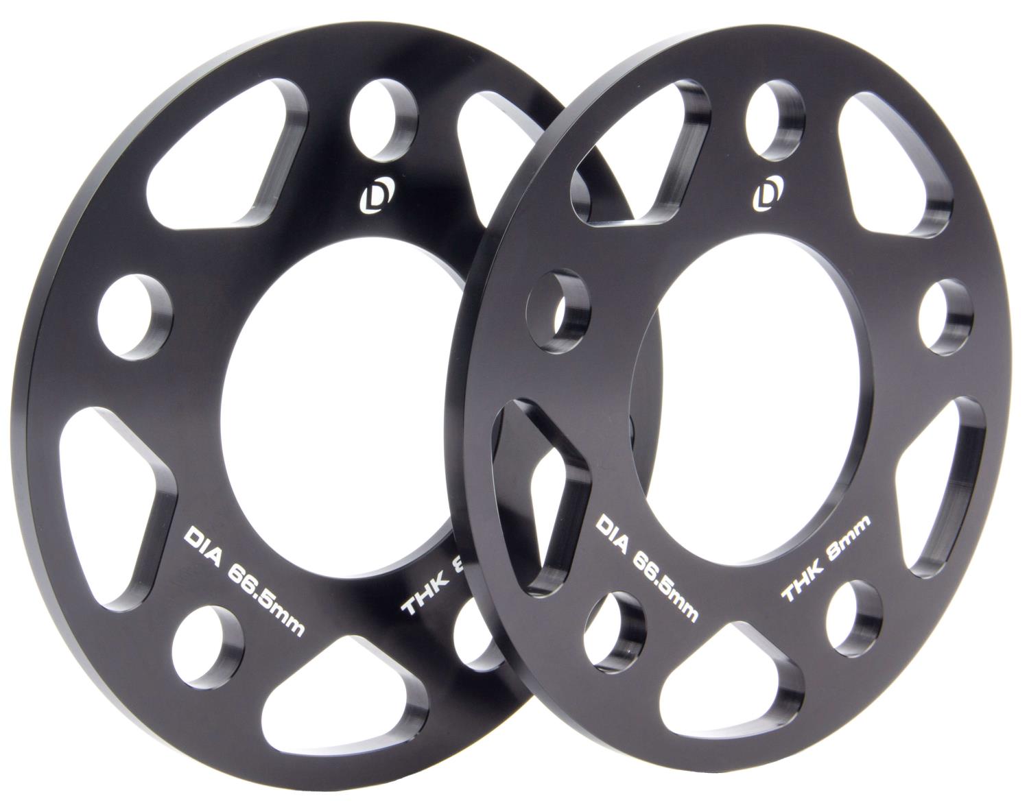 Machined Aluminum Wheel Spacers [8 mm Thick] for Select Late-Model BMW Cars/SUVs, Mini Cooper, Toyota GR Supra  [Black]