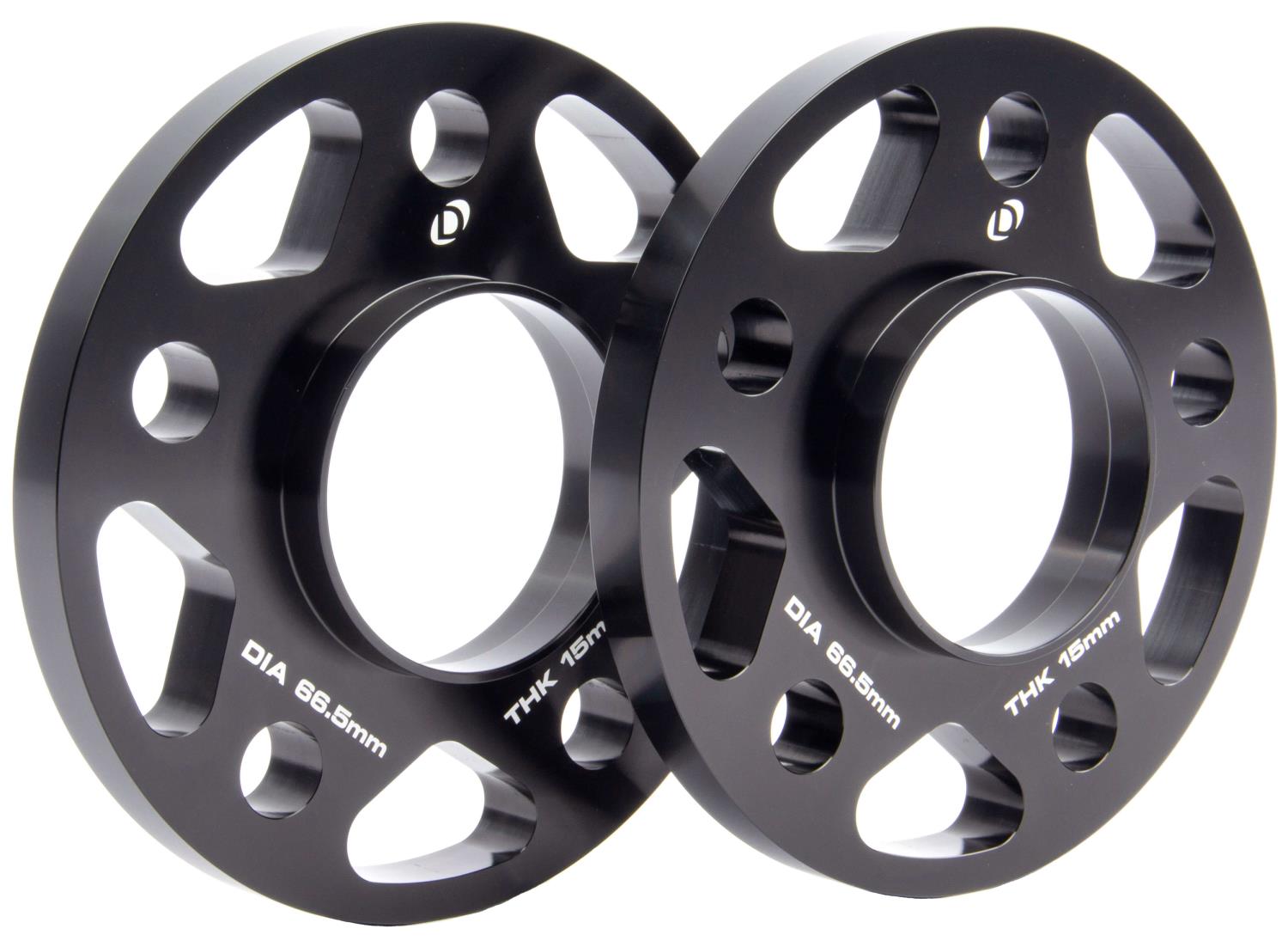 Machined  Aluminum Wheel Spacers [15 mm Thick] for Select Late-Model BMW Cars/SUVs, Mini Cooper, Toyota GR Supra  [Black]