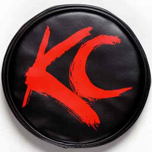 Light Covers 6 in. Round Black with Red KC