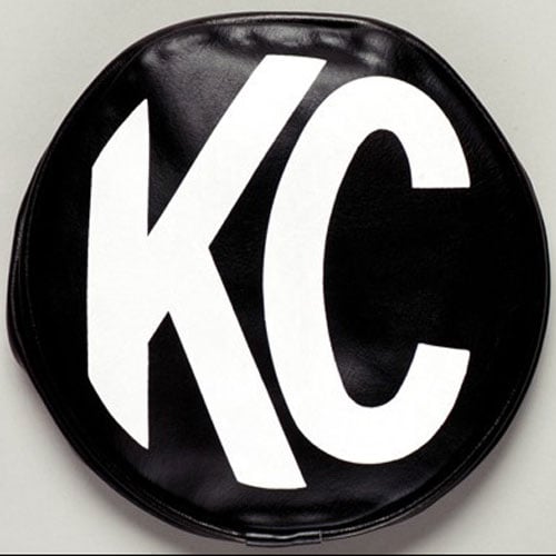 Light Covers 5 in. Round Black with White KC