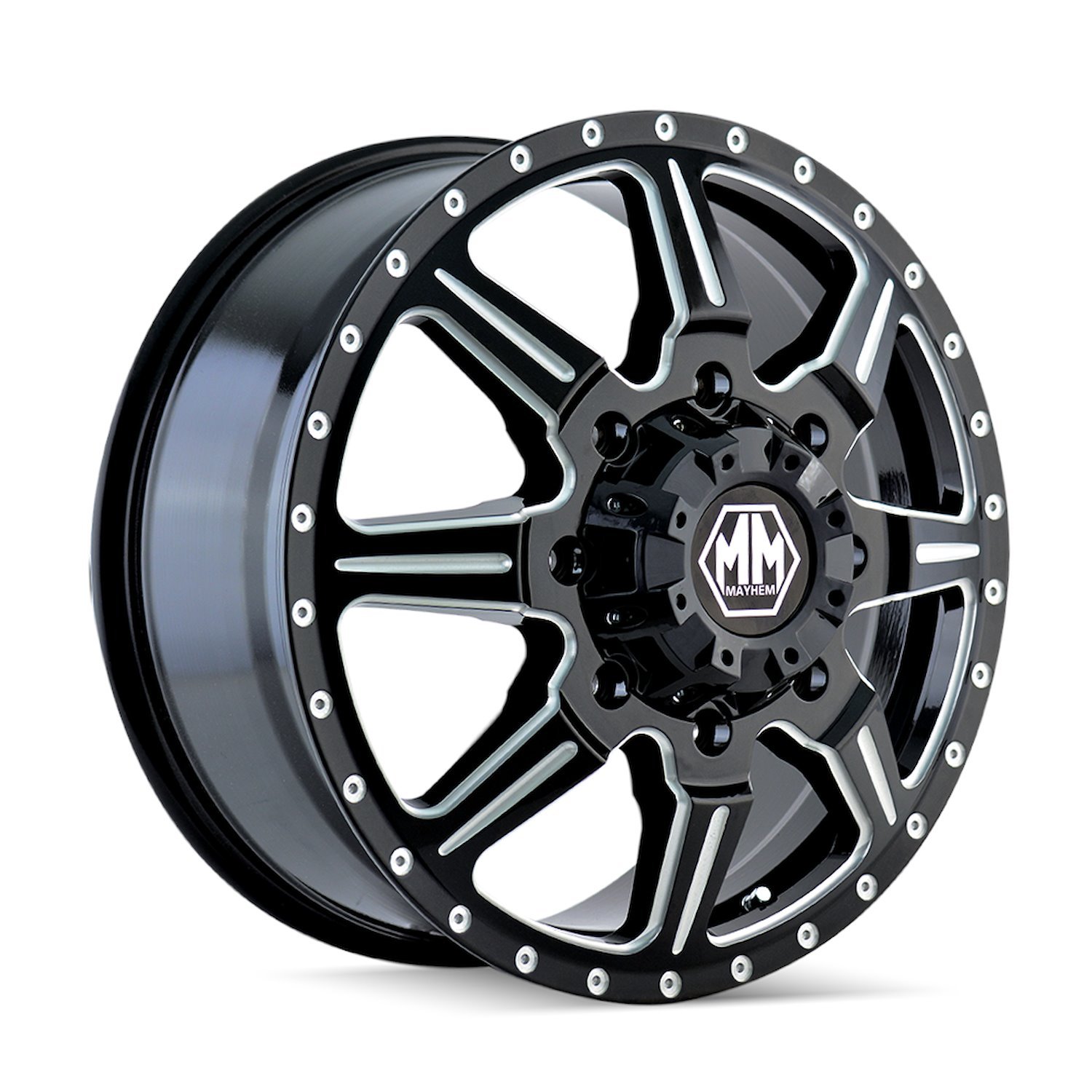 8101-2881MF121 Monstir 8101-Series Wheel [Size: 20" x 8.25"] Gloss Black Milled