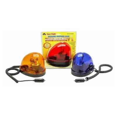 EMERGENCY 1 BLUE- Teardrop Style Warning Light Blue Lens with Fresnel Reflector and 10 ft. Coiled Po