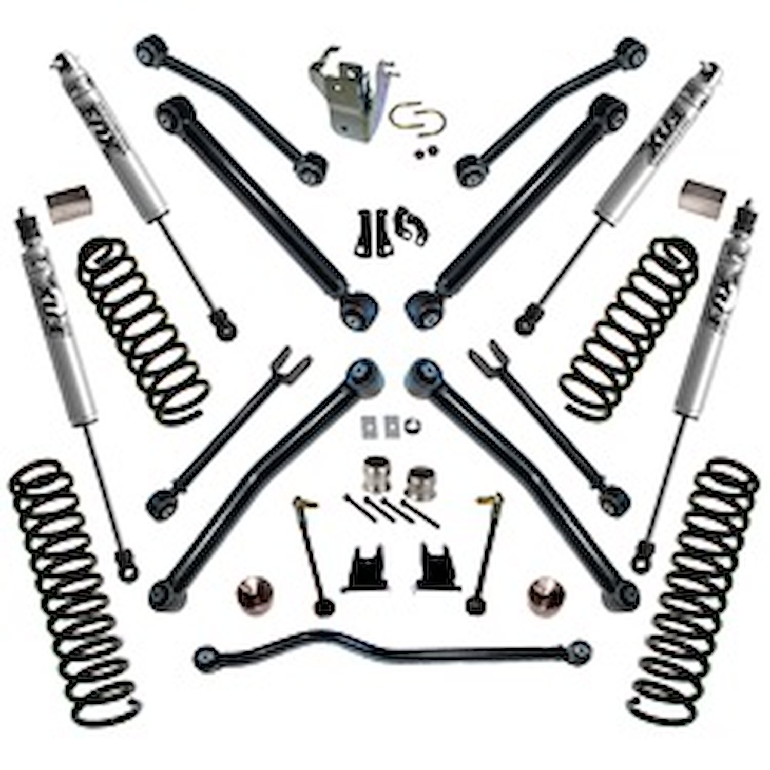 K996F Front and Rear Suspension Lift Kit, Lift Amount: 4 in. Front/4 in. Rear