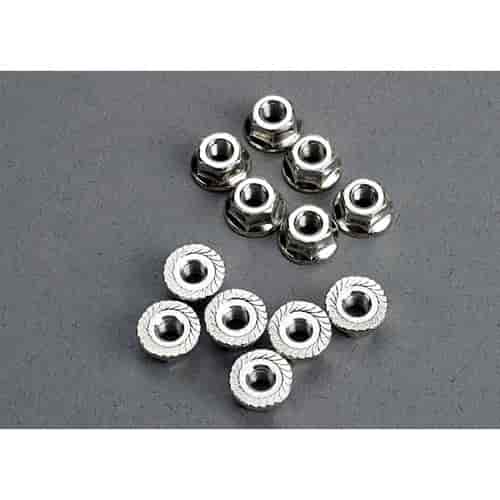 Nuts 3mm flanged 12