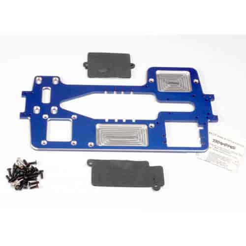 Chassis 7075-T6 billet machined aluminum 4mm blue / hardware