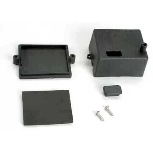 Box receiver/ x-tal access rubber plug/ adhesive foam chassis pad