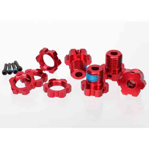 Splined Wheel Hub Kit Red-Anodized Aluminum Includes