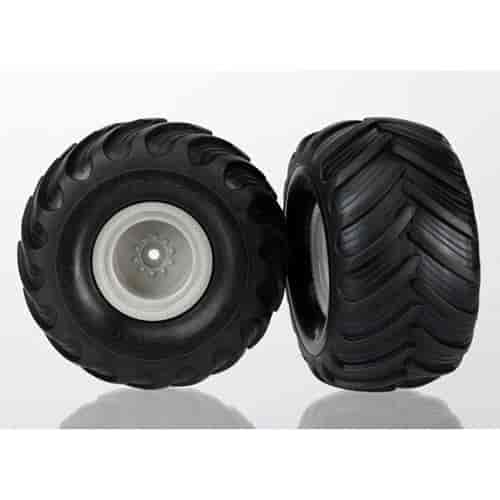 Tires & wheels assembled Monster Jam replica grey wheels dual profile 1.5 outer and 2.2 inner Monster Jam replica tires 2