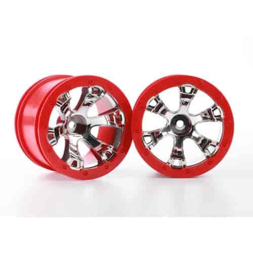 Wheels Geode 2.2 chrome red beadlock style 12mm hex 2