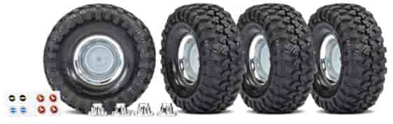 Wheel and Tire Kit for TRX-4 with 1972 Chevy Blazer Body