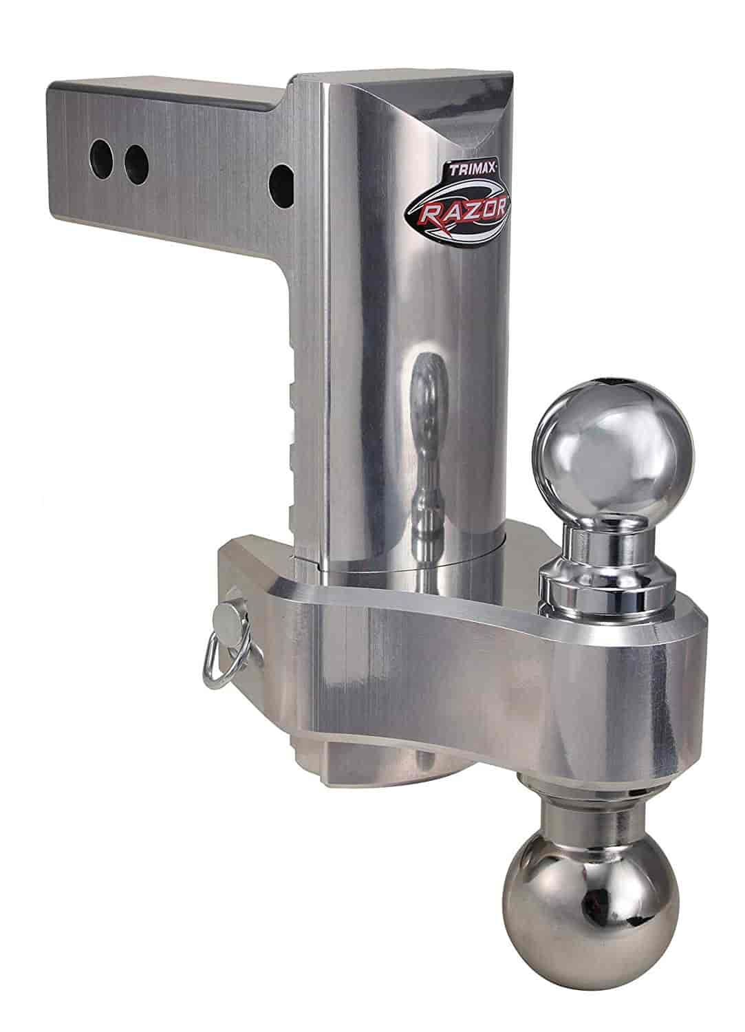 8? HD  Aluminum Adjustable Drop Hitch, Pin and Clip Includes: Dual 2? and 2-5/16? Chrome Balls