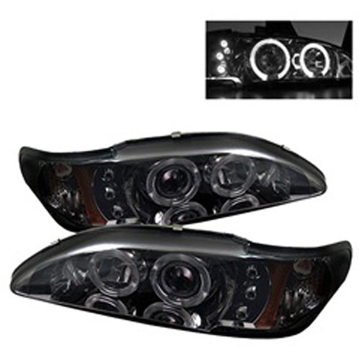 Halo LED Projector Headlights 1994-1998 Ford Mustang