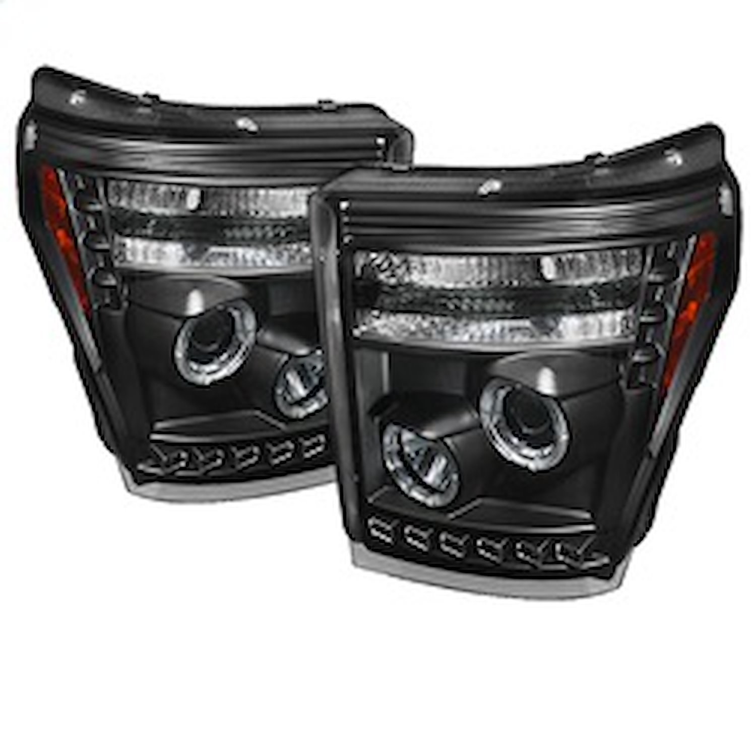 Halo DRL Projector Headlights 2011-2016 Ford F250/350/450