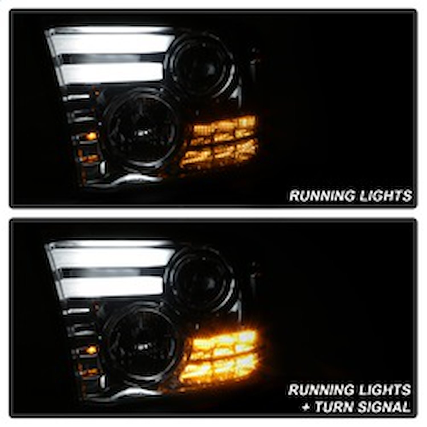 Light Bar DRL Projector Headlights 2009-2016 Dodge Ram