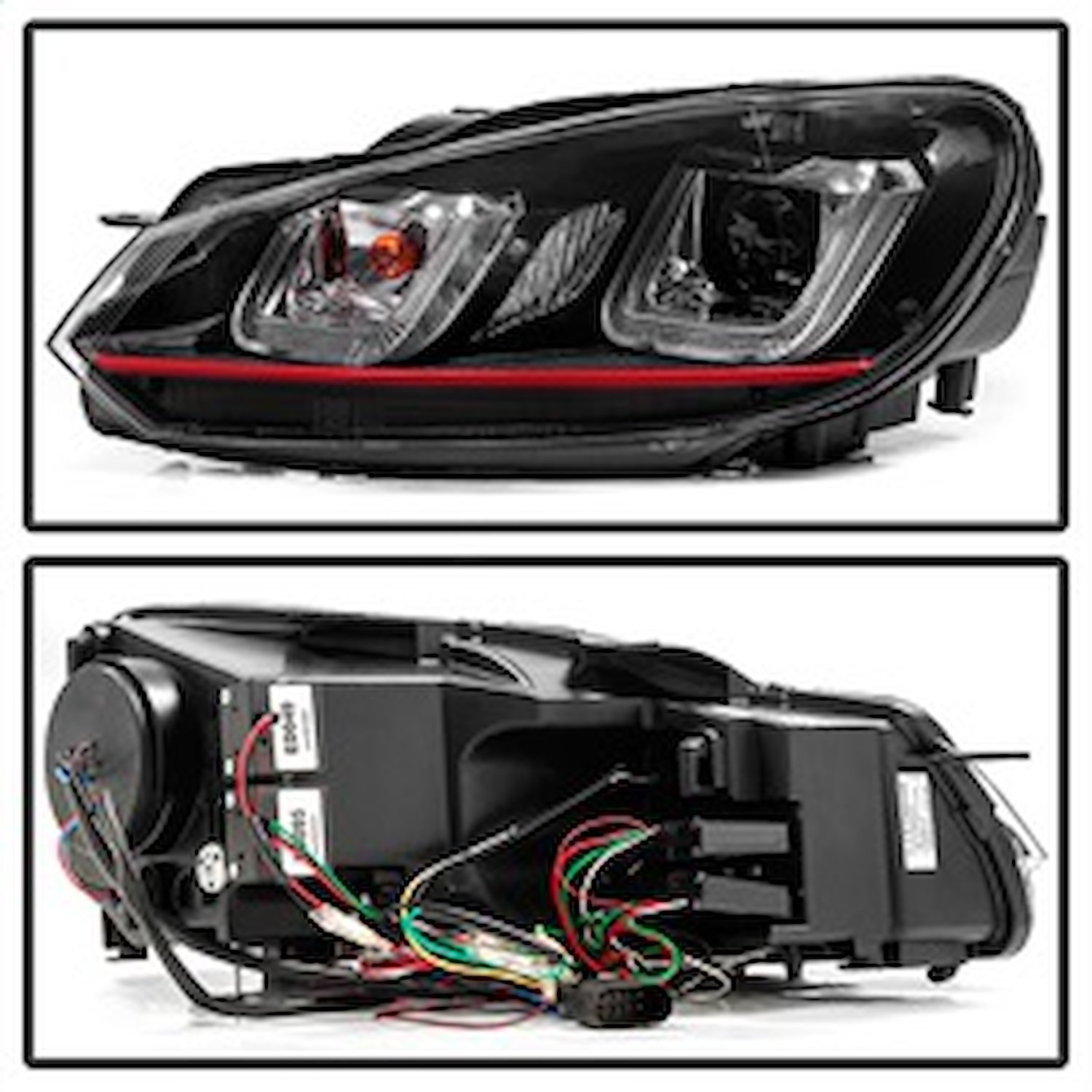 Dual U DRL Projector Headlights 2010-2013 Volkswagen Golf/GTI