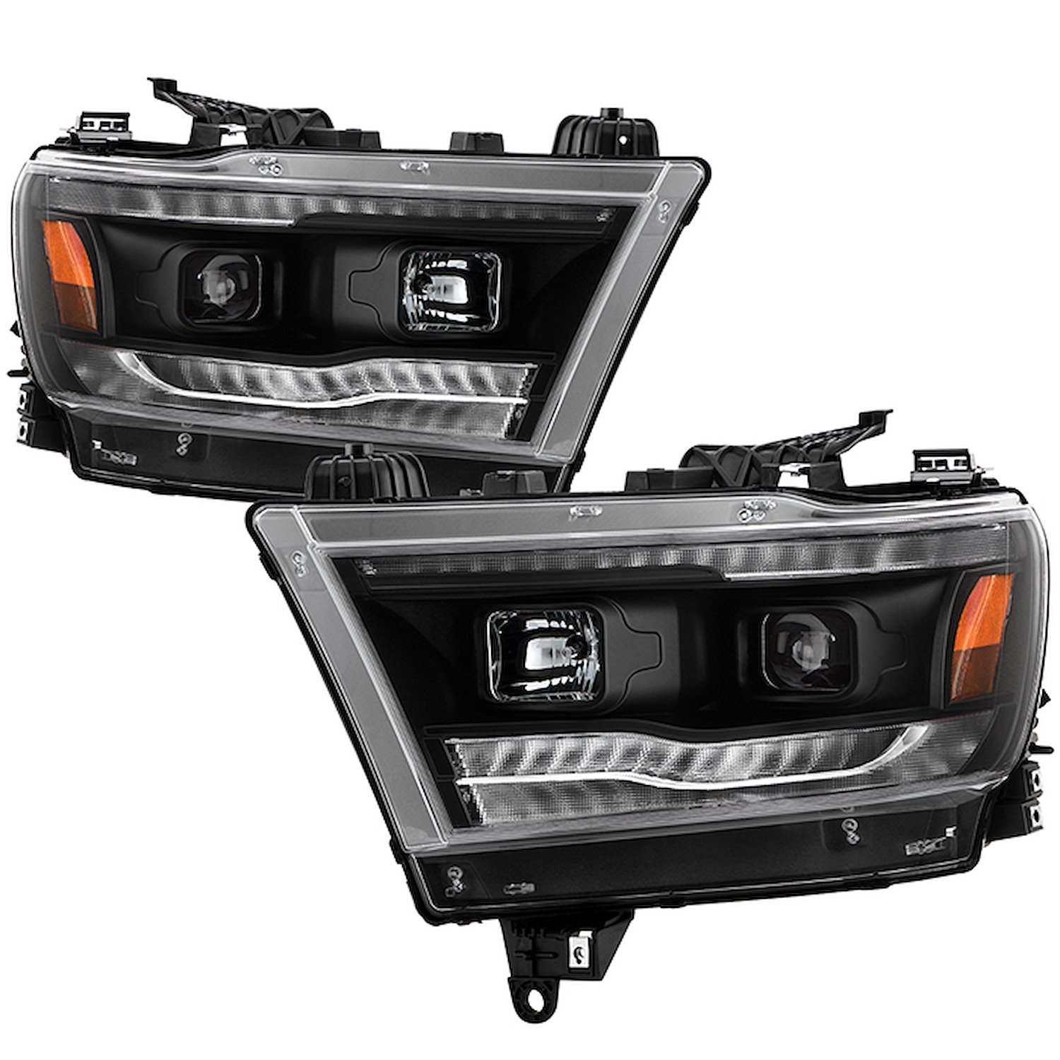 Signature Series Halogen Projector Headlights 2019-2020 Dodge Ram 1500, Black