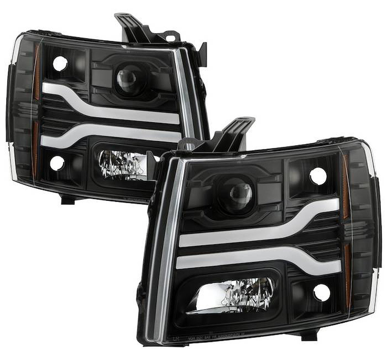 Platinum Series Projector Headlights 2007-2014 Chevy Silverado, Black