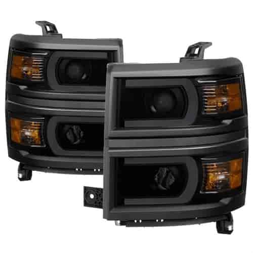xTune Light Bar DRL Projector Headlights 2014-2015 Chevy Silverado