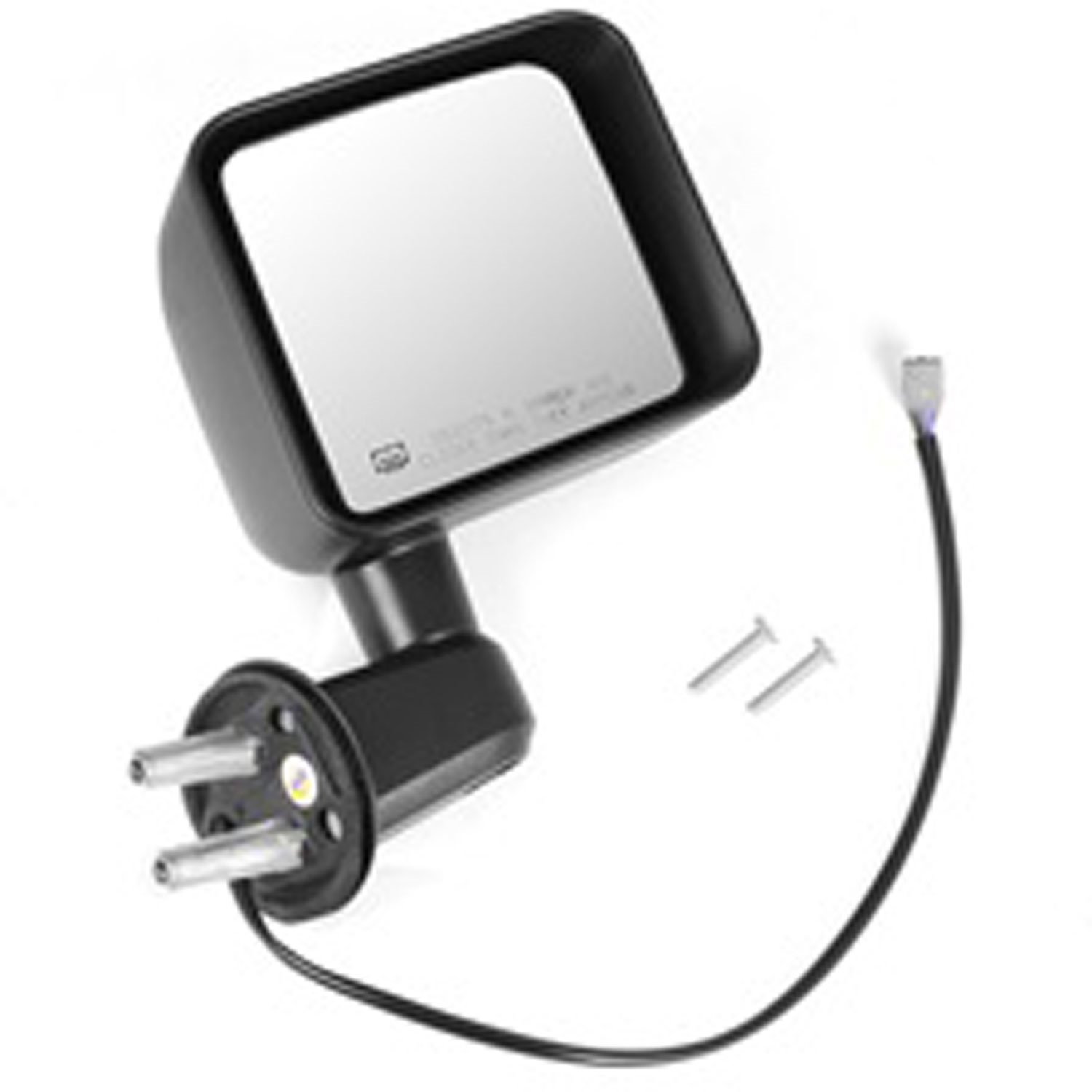 This black heated power mirror from Omix-ADA fits the right hand side on 11-13 Jeep Wrangler.