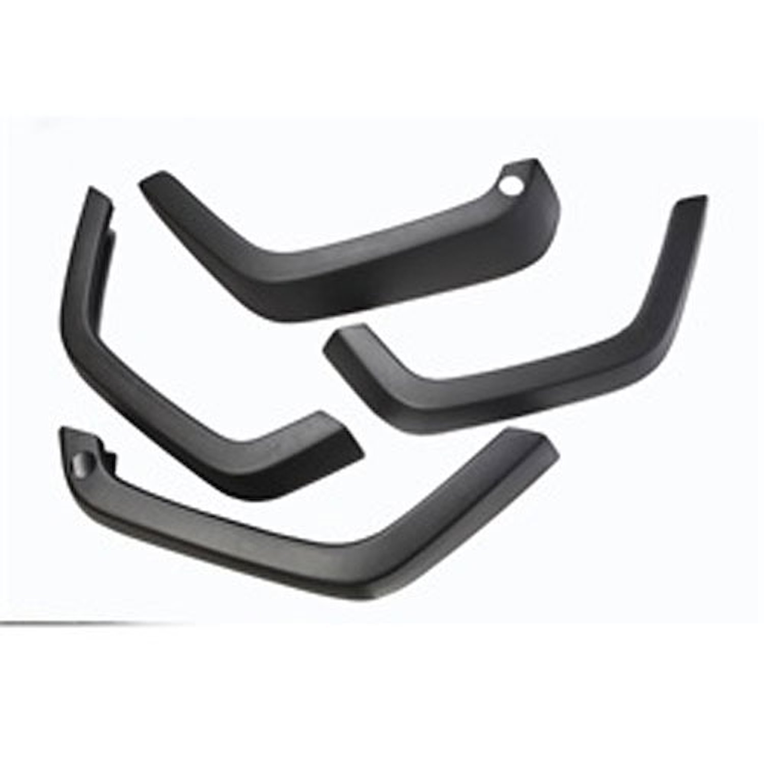 This 4 piece black OE-style fender flare kit from Omix-ADA fits 07-16 Jeep Wrangler. The kit includes attachment hardware.