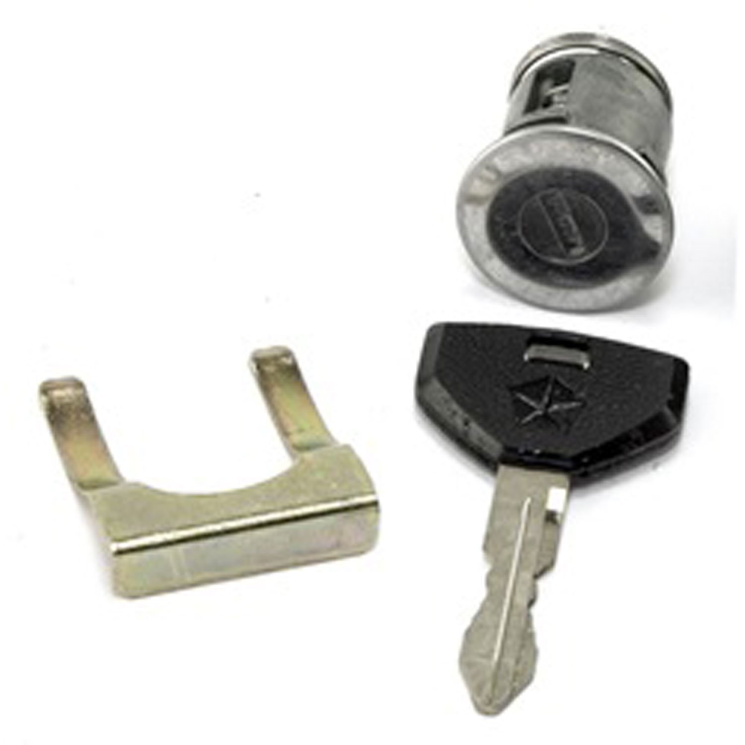 Replacement tailgate lock cylinder from Omix-ADA, Fits 91-94 Jeep Wrangler YJ Key included.