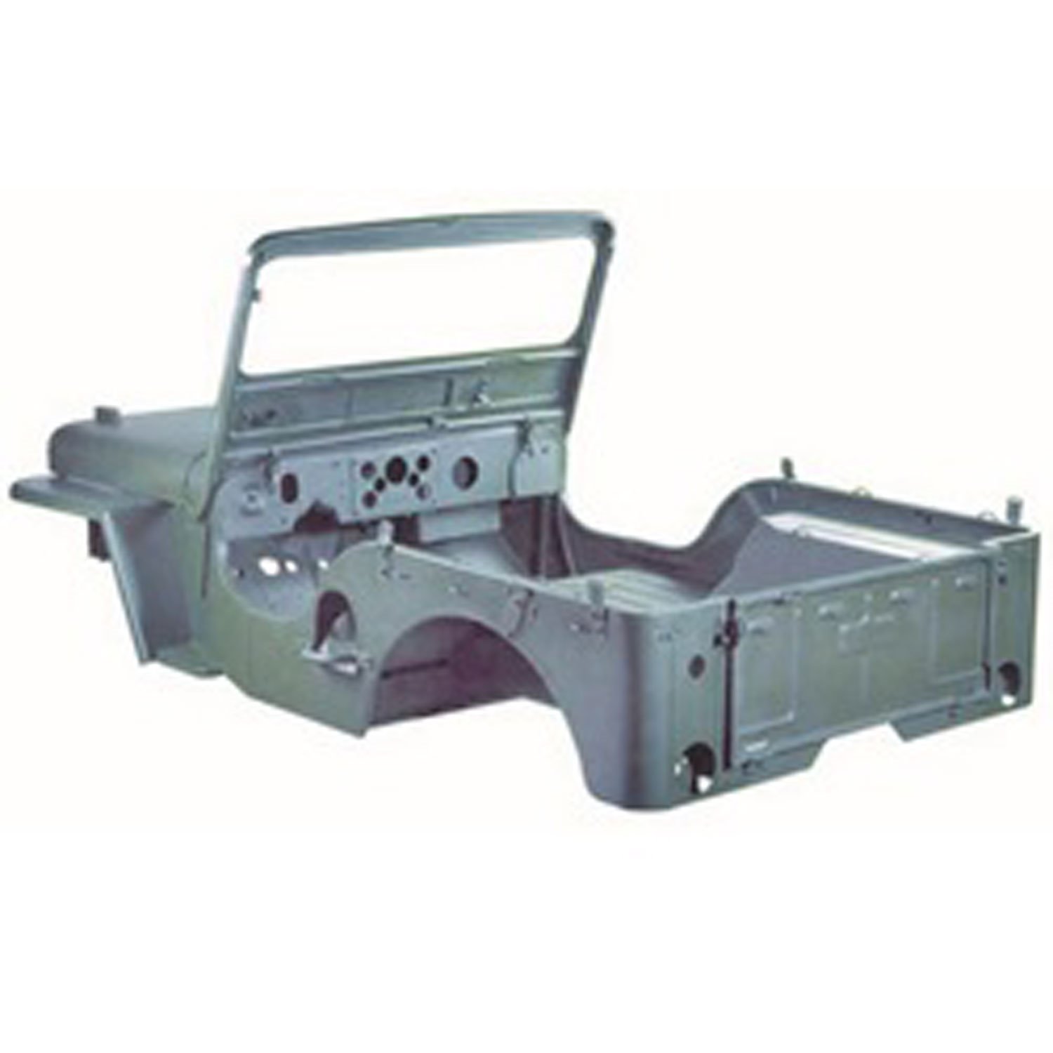 This reproduction steel body kit from Omix-ADA restores 50-52 Willys M38. Includes the body tub fend