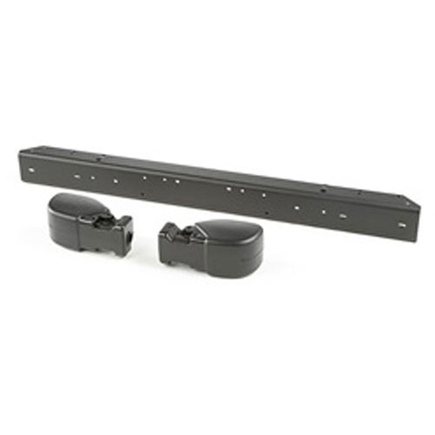 This front bumper kit from Omix-ADA fits 97-06 Jeep Wrangler and includes the front bumper and bumper extensions.