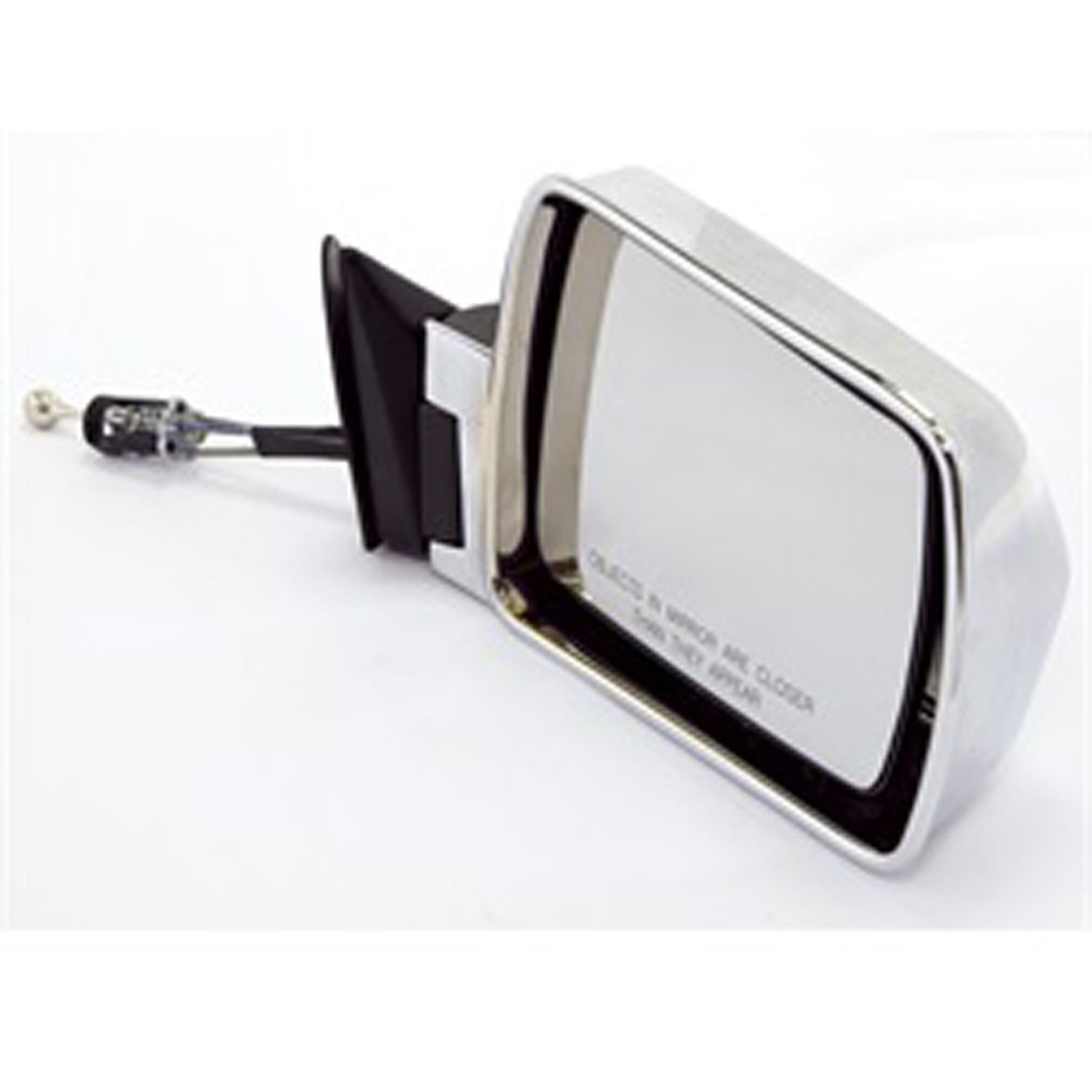 This chrome folding door mirror from Rugged Ridge fits the right door on 84-96 Jeep Cherokee XJ. Con