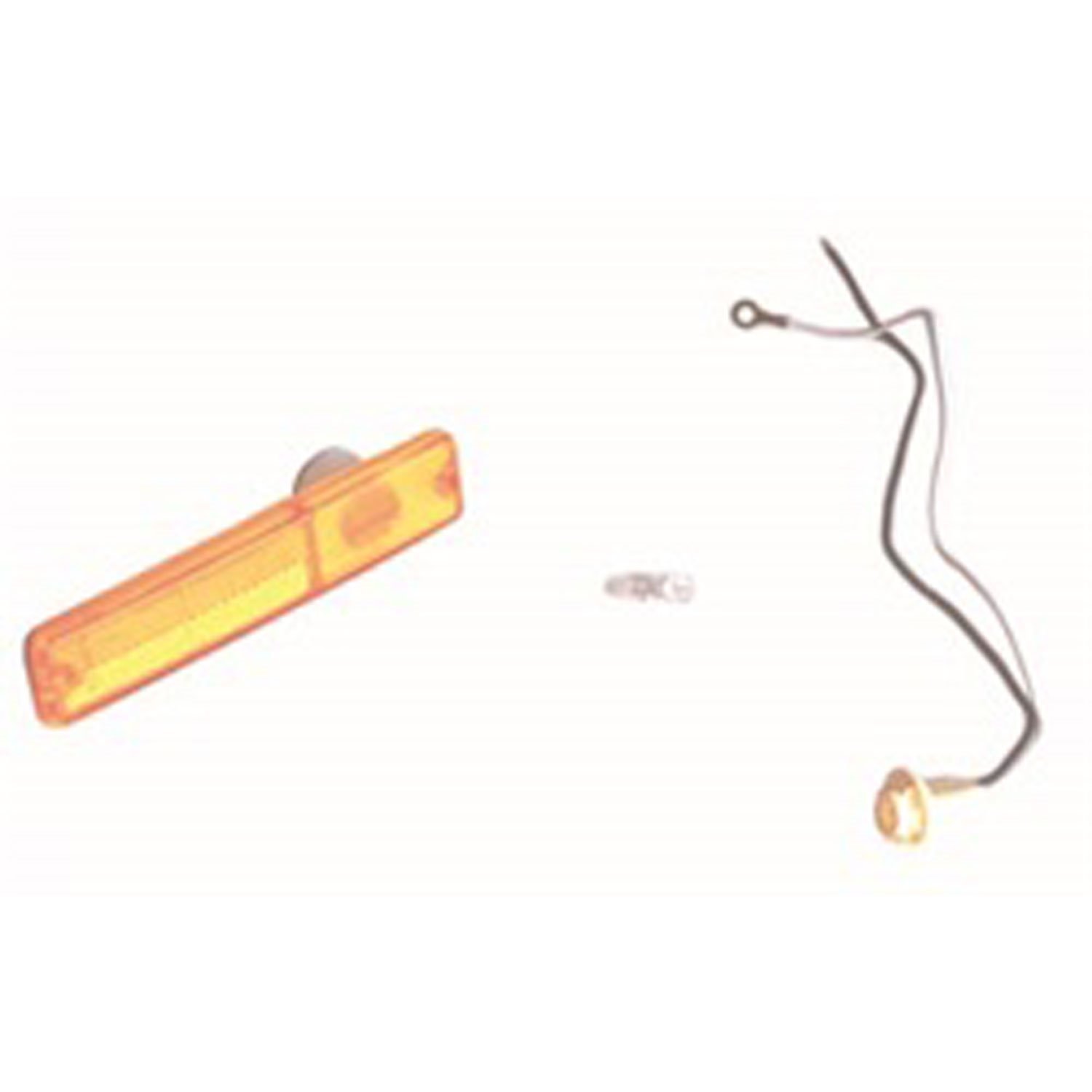 This amber side marker assembly from Omix-ADA fits