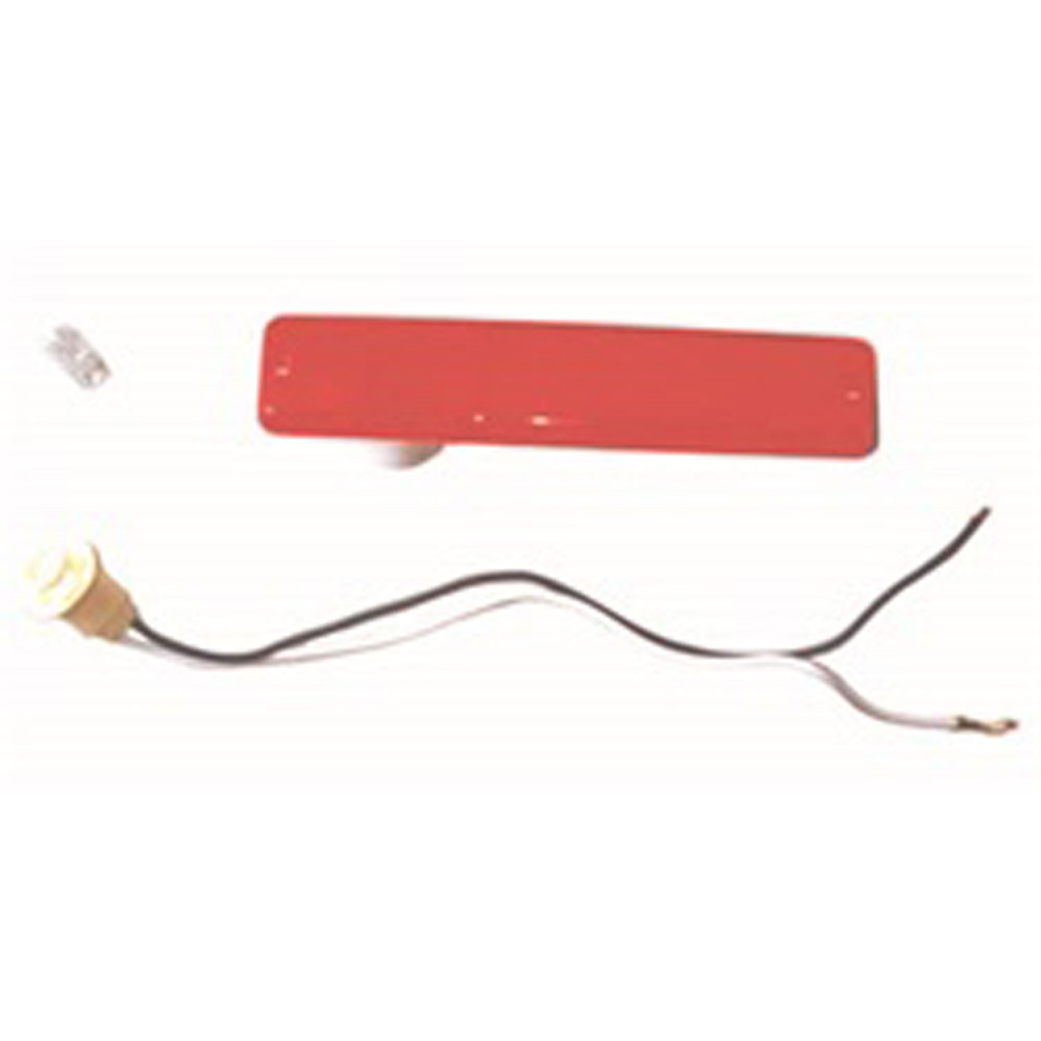 This red side marker assembly from Omix-ADA fits the left or right sides on the rear of 72-86 Jeep C