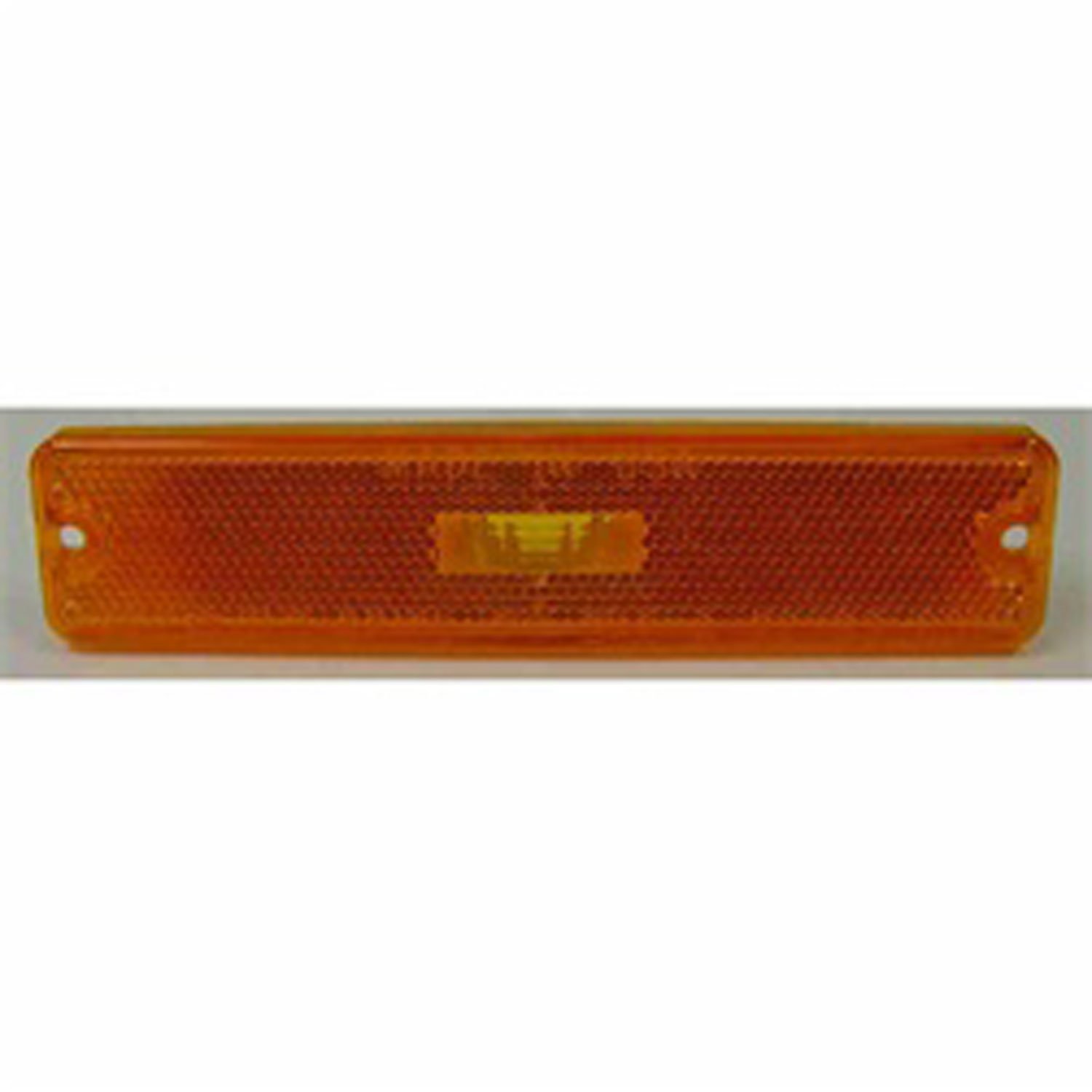 This amber side marker lens from Omix-ADA fits 87-95 Jeep Wrangler YJ. Fits left or right sides.