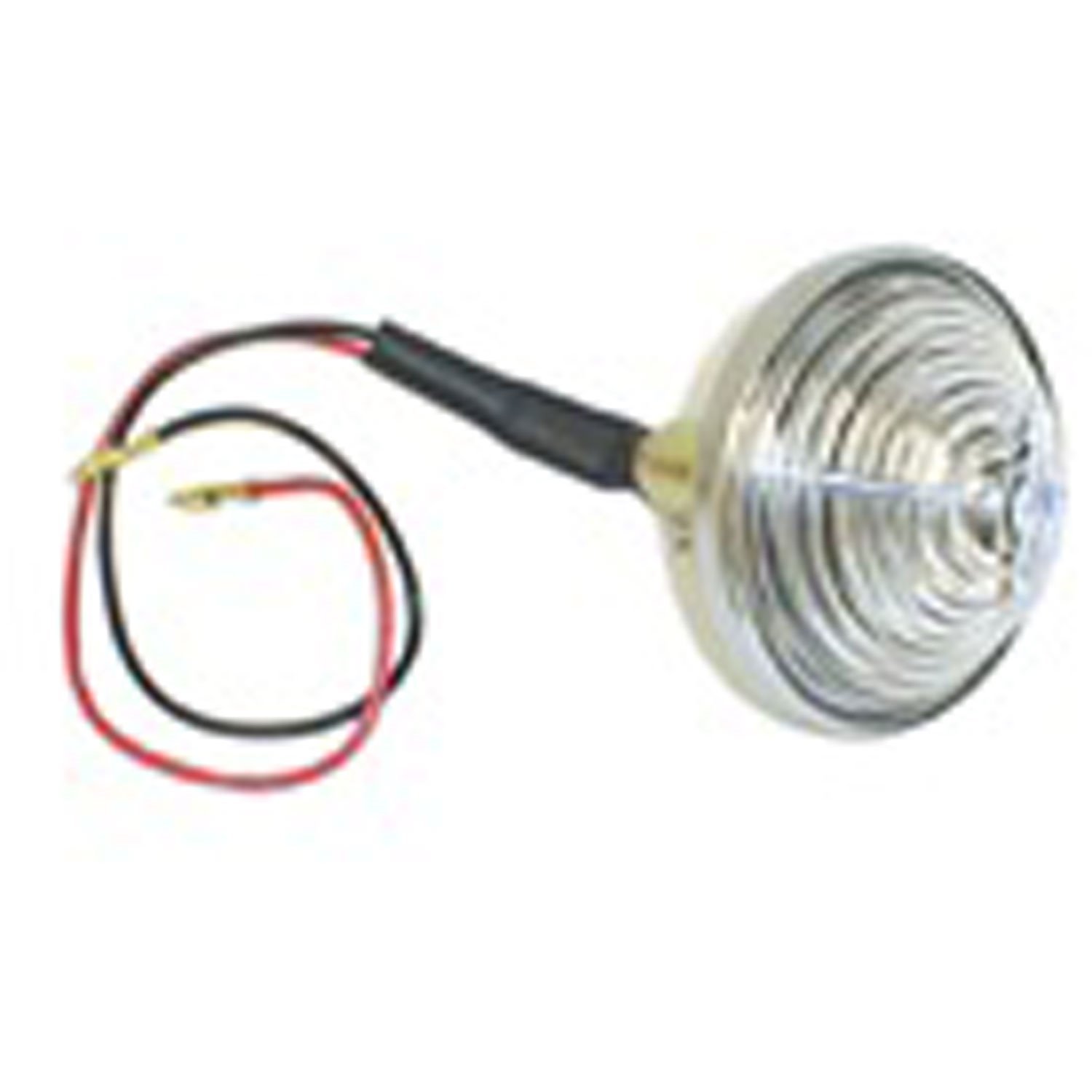 This clear parking lamp assembly from Omix-ADA fits 55-71 Jeep CJ5 and CJ6.